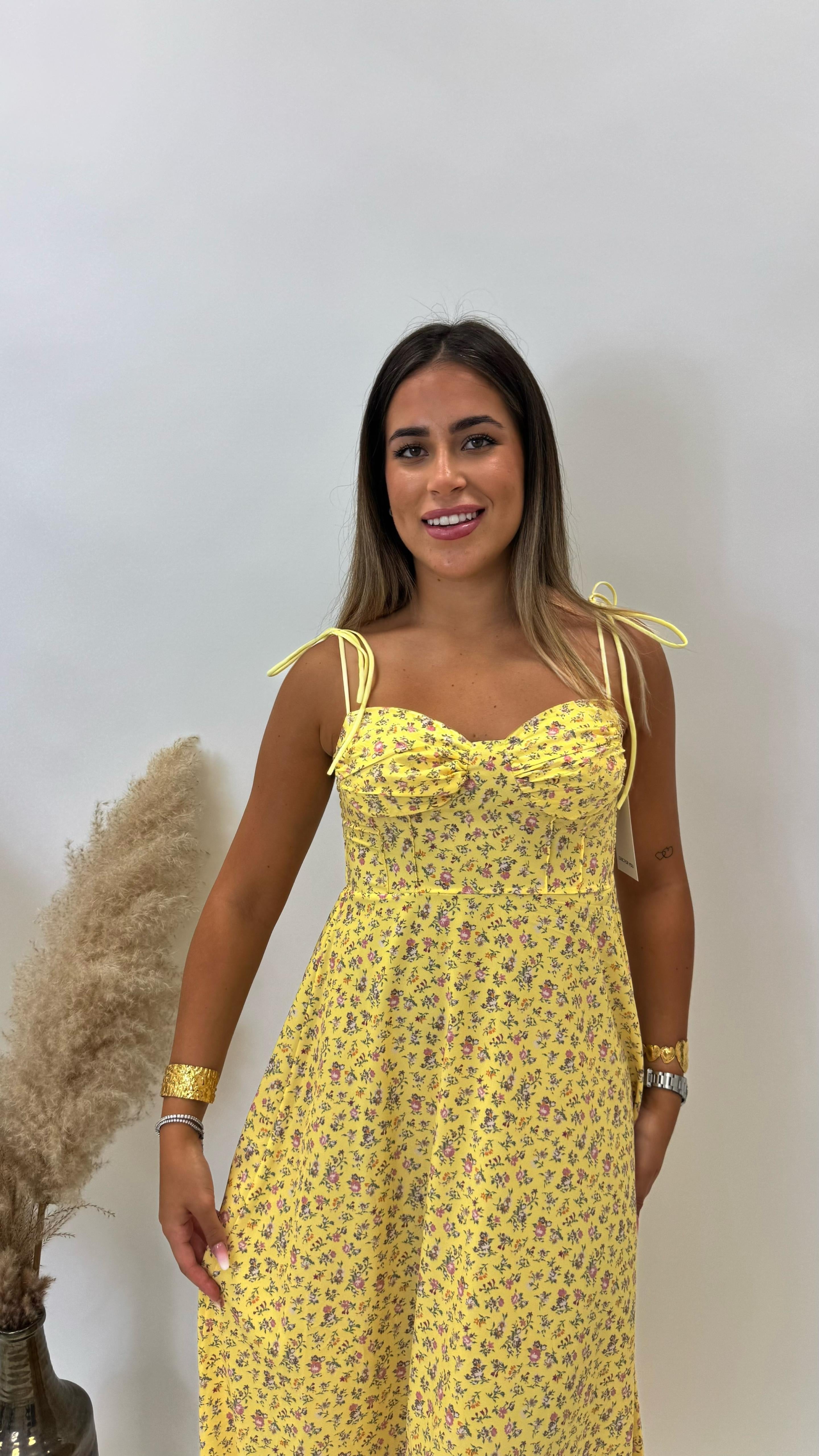Abito Alice Flowers Giallo