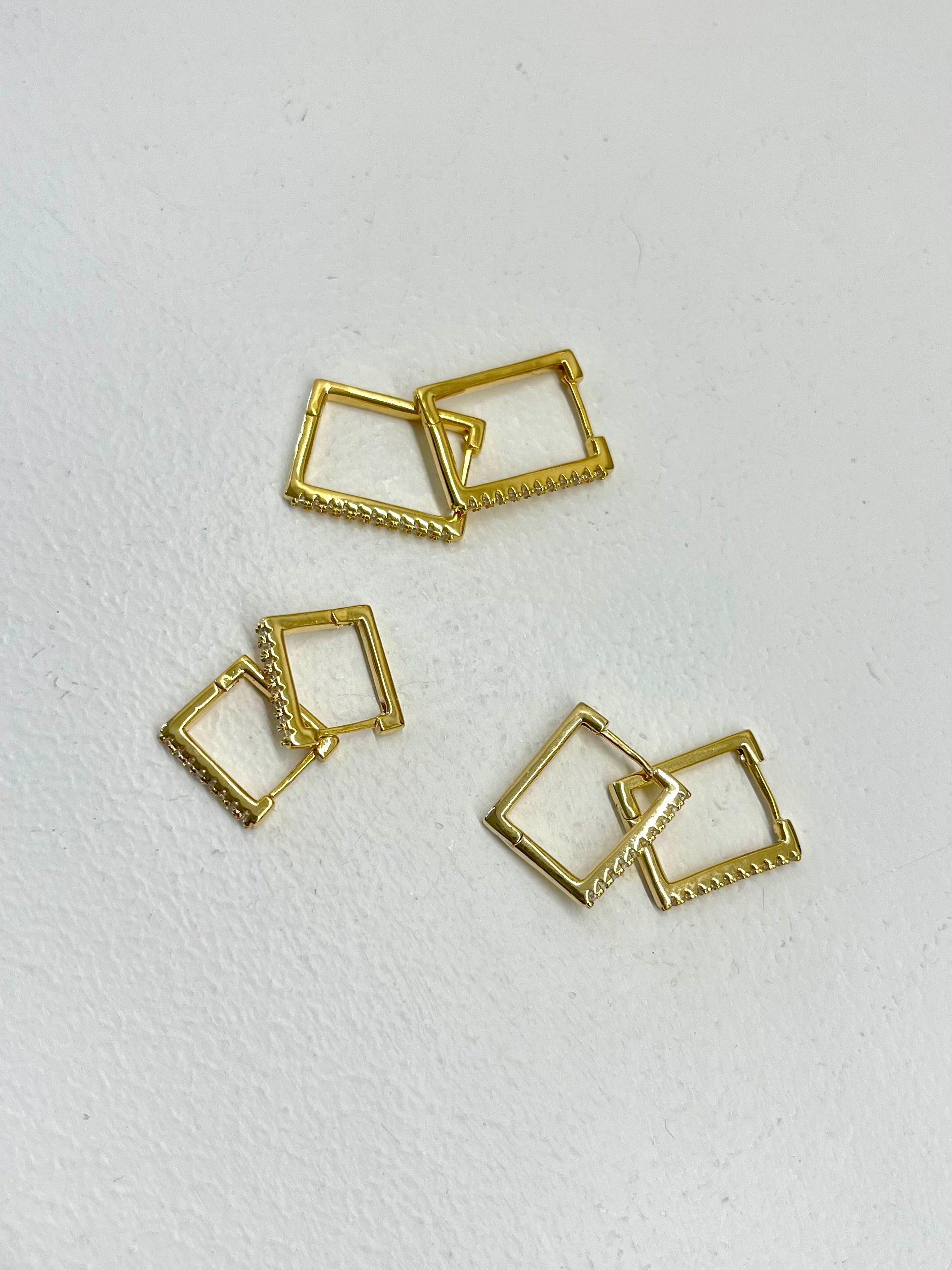 Orecchini Square-Shine Gold