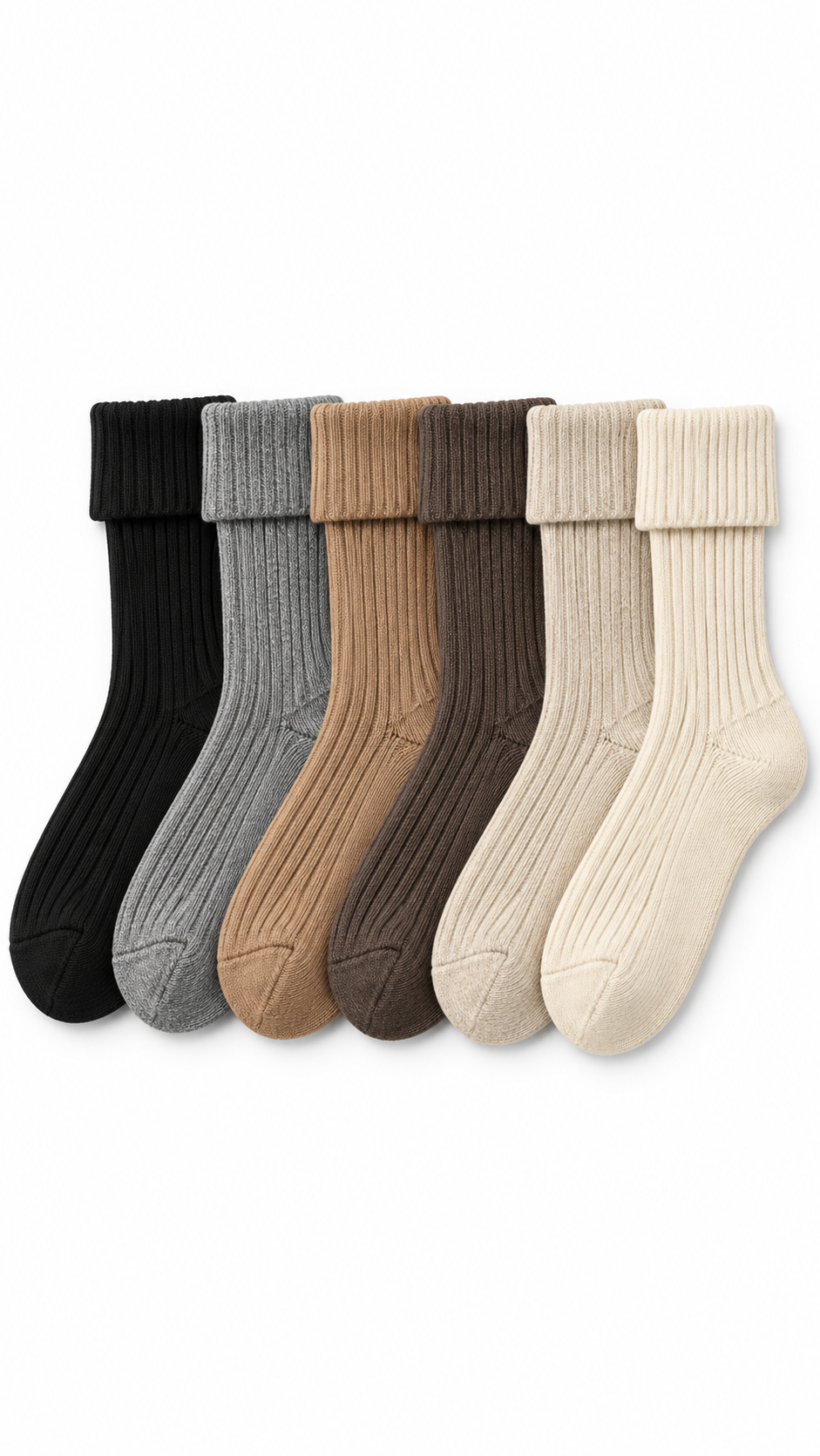 Cashmere Ribbed Socks