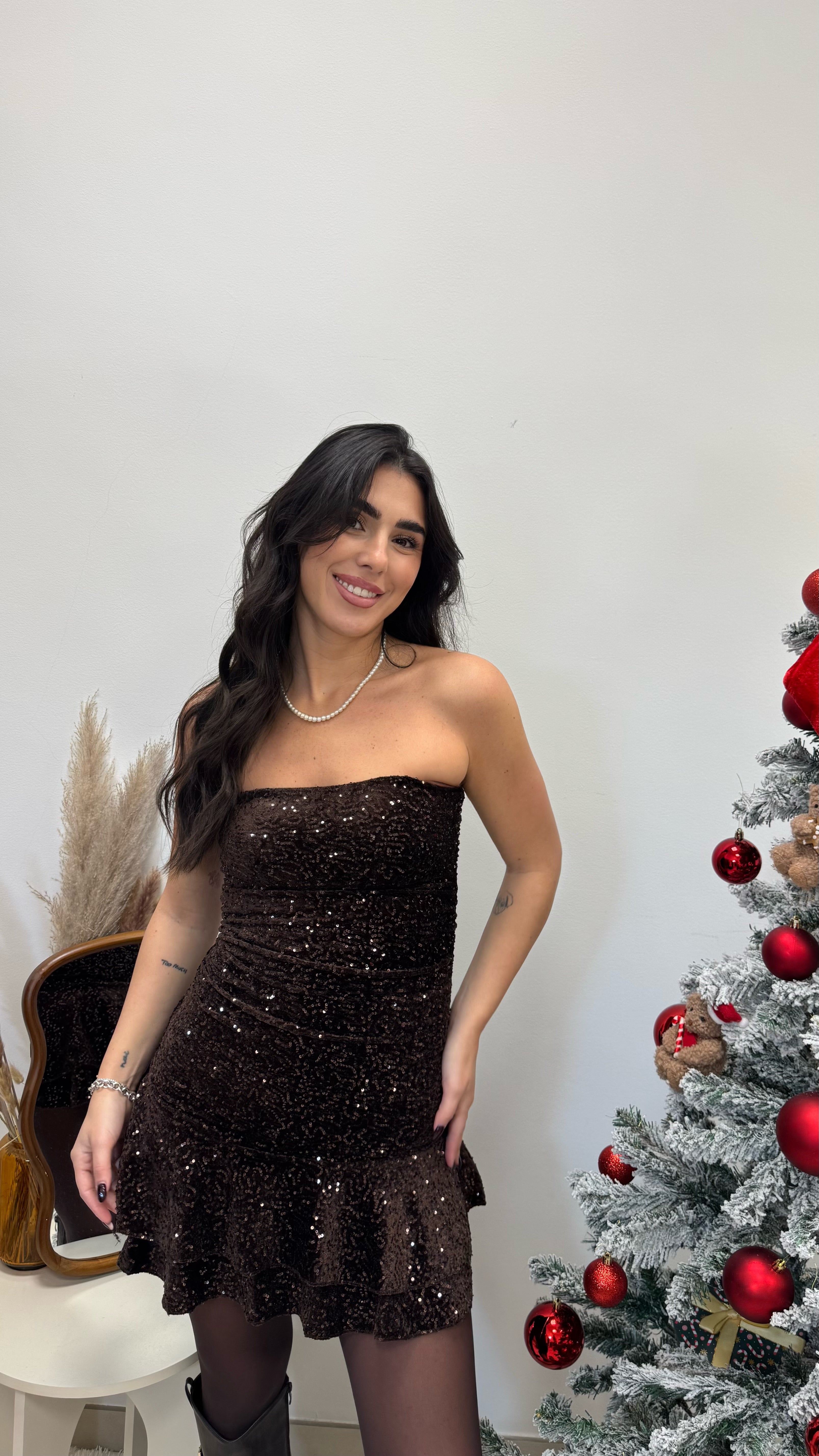 🥂Abito Velvet Glam Choco