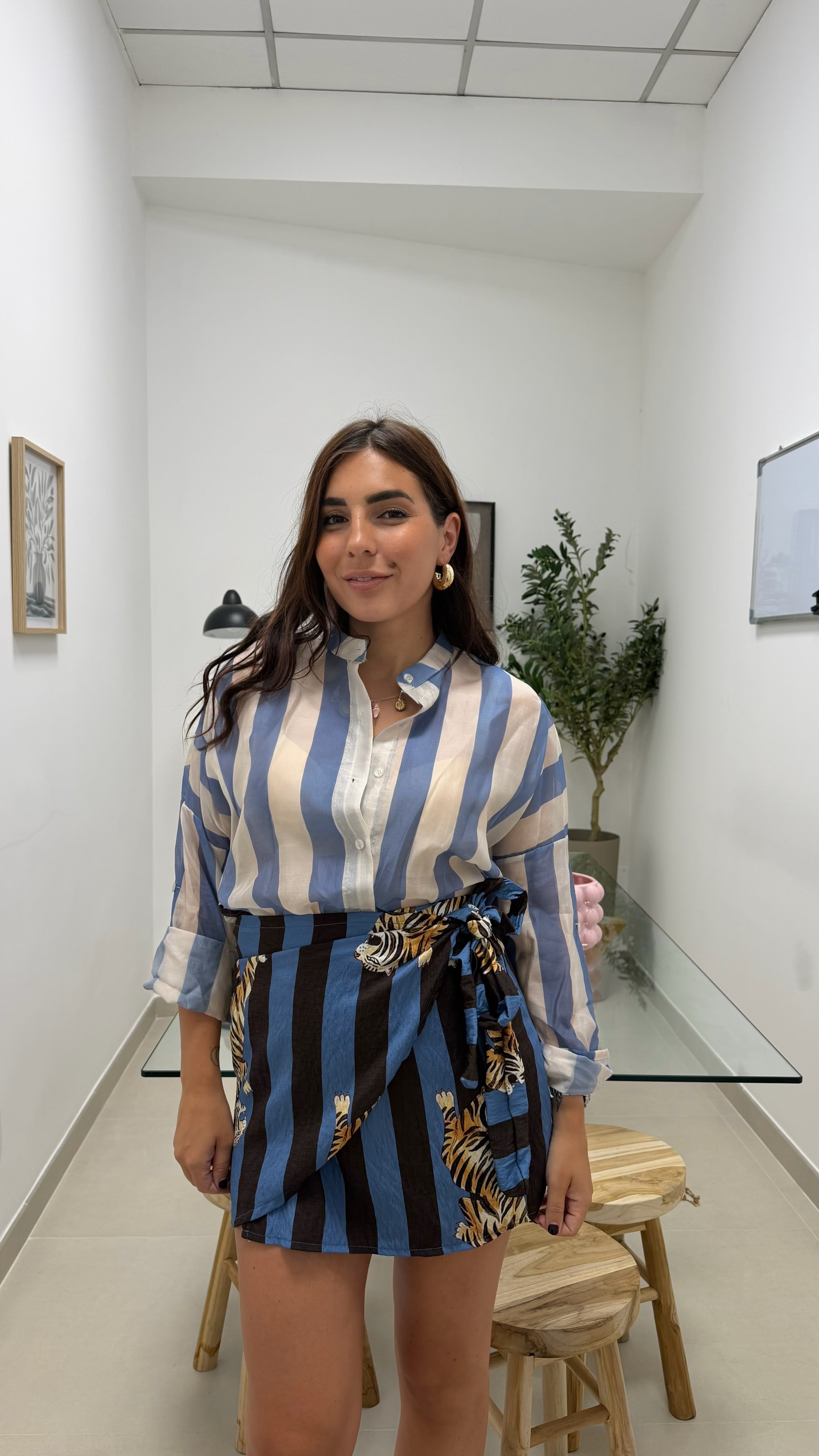 Camicia Soft Stripe White/Sky