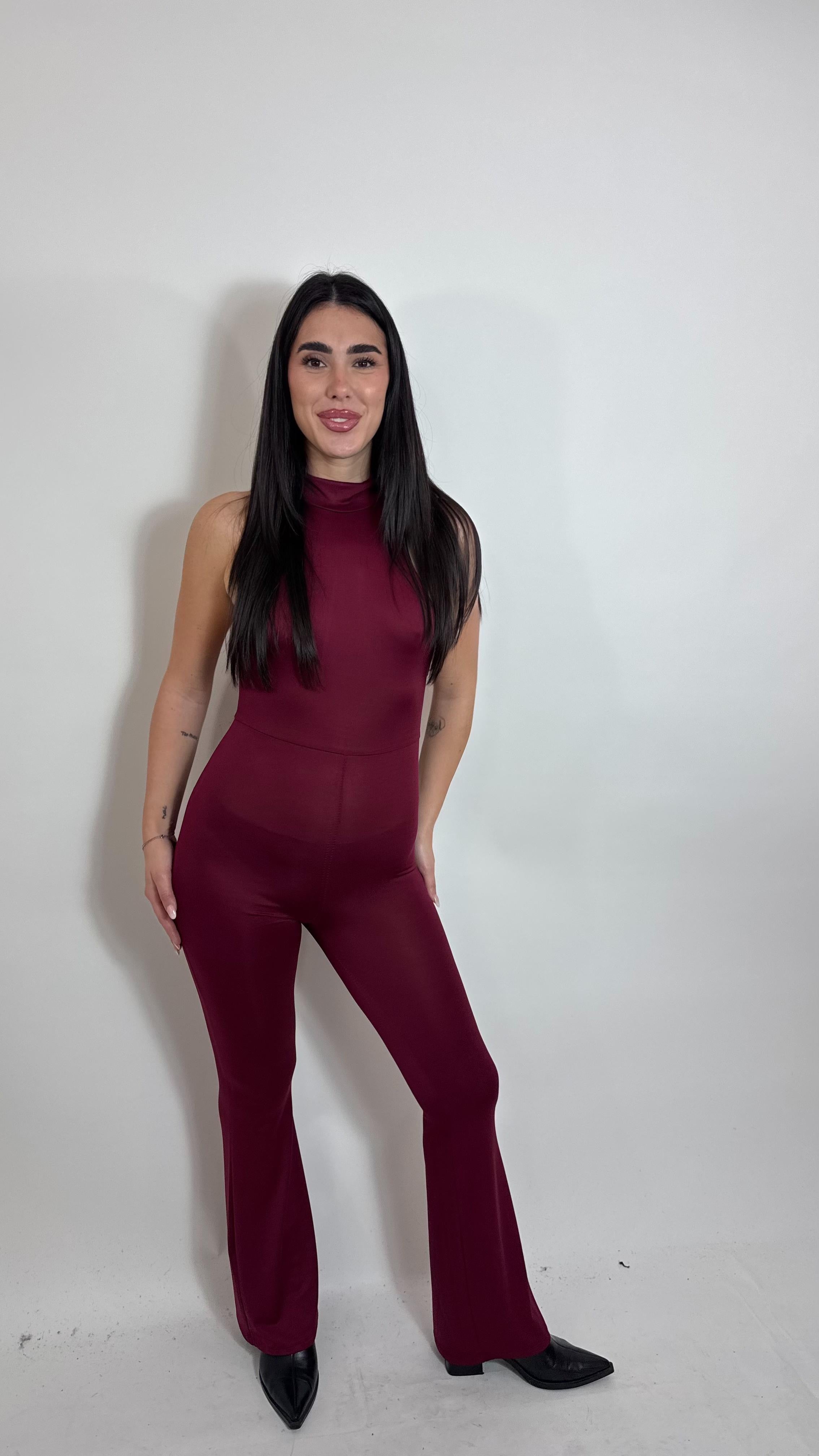 🥂Jump Lycra Scollo America Burgundy