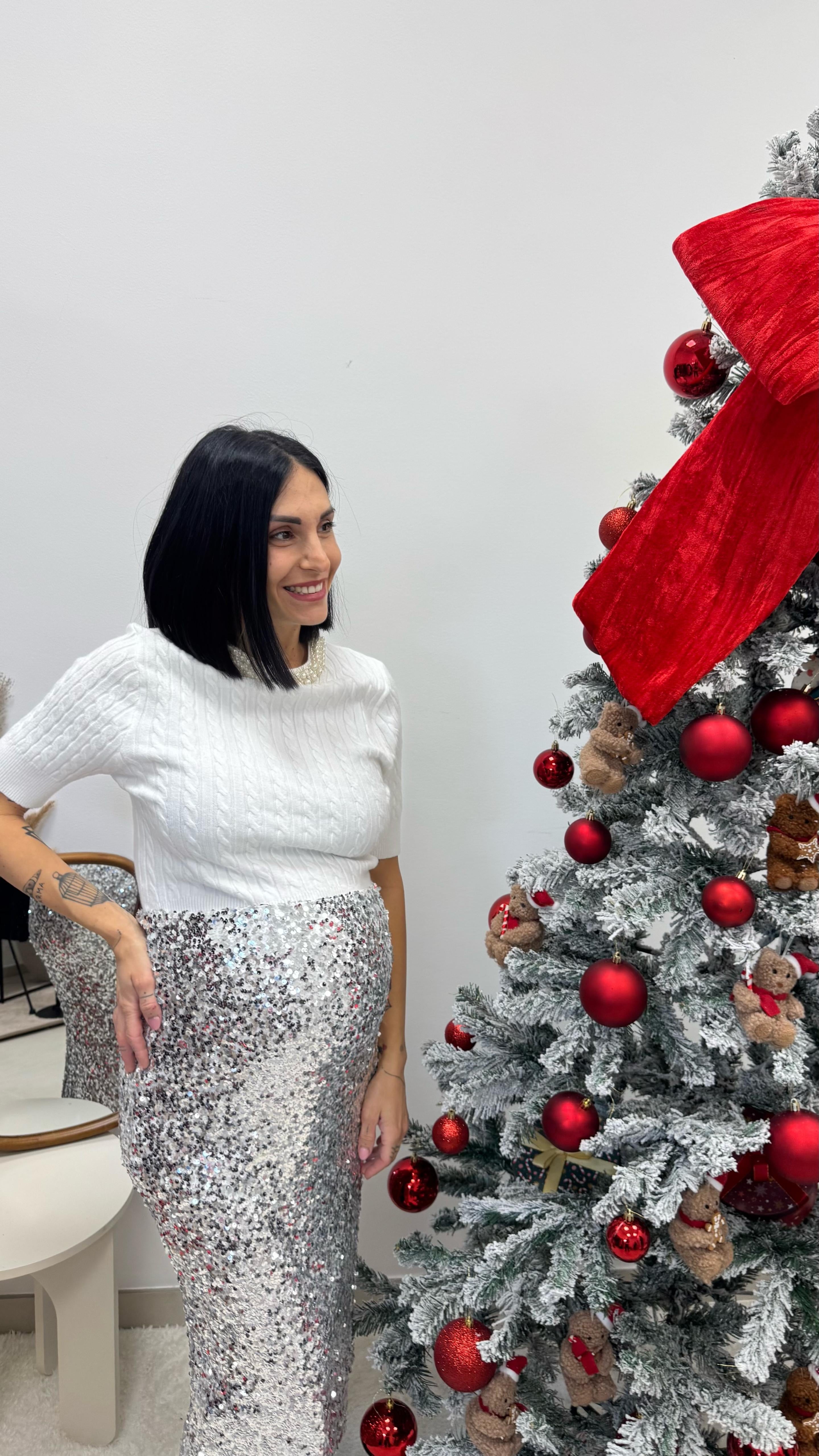 🥂Longuette Paillettes Silver