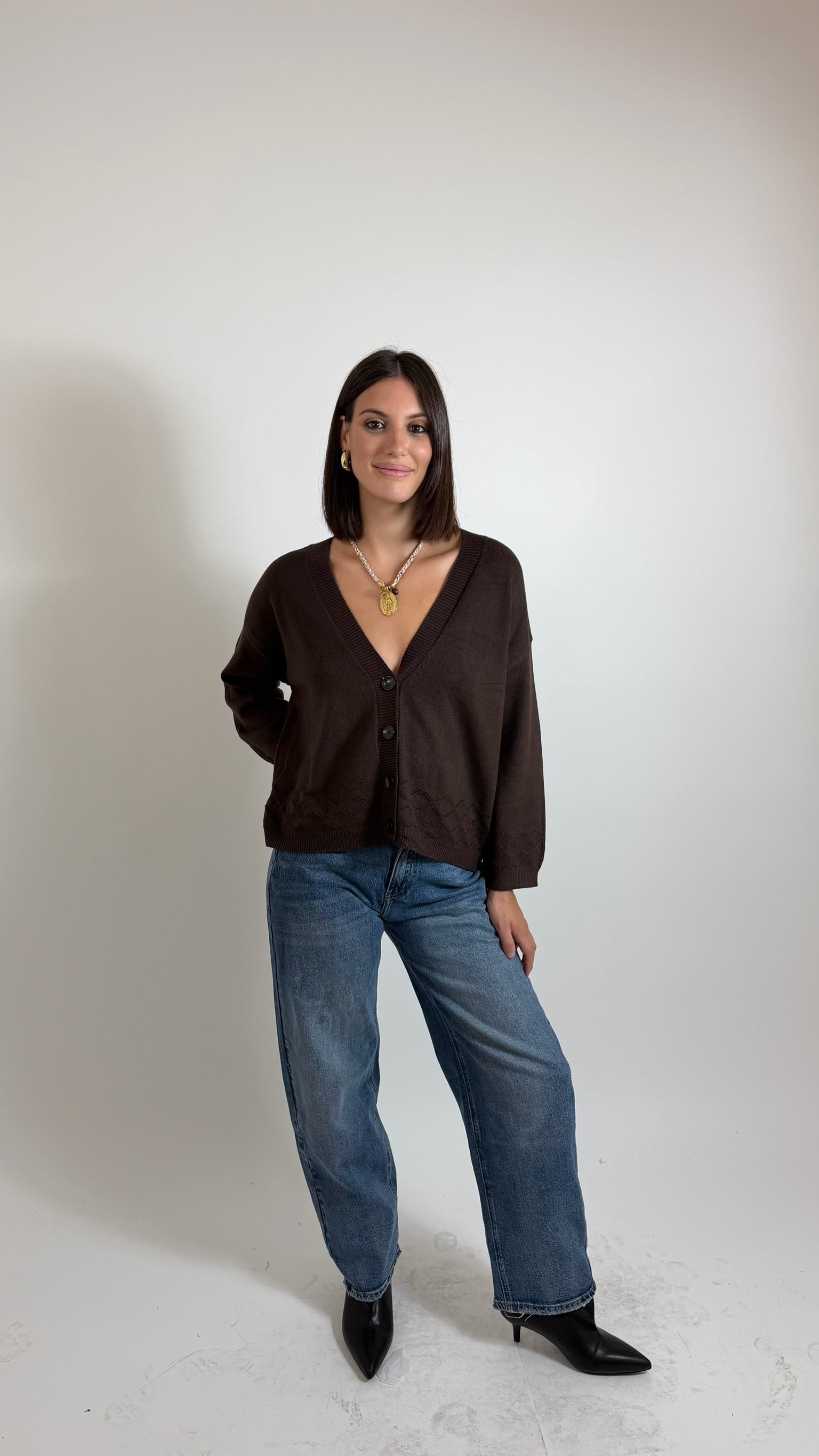 Cardigan Diamond Choco