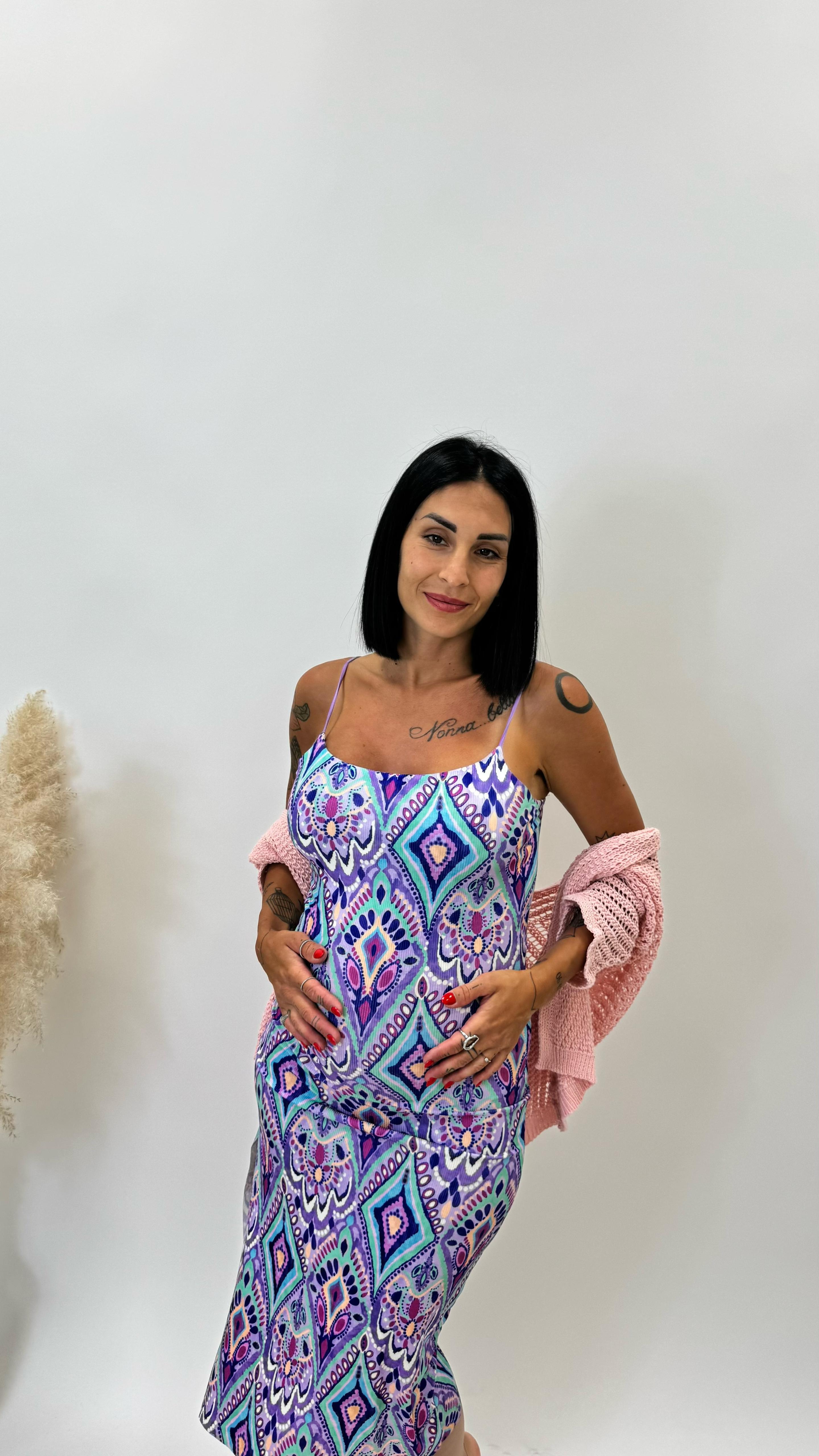 Cardigan 3/4 Traforato Pink Soft