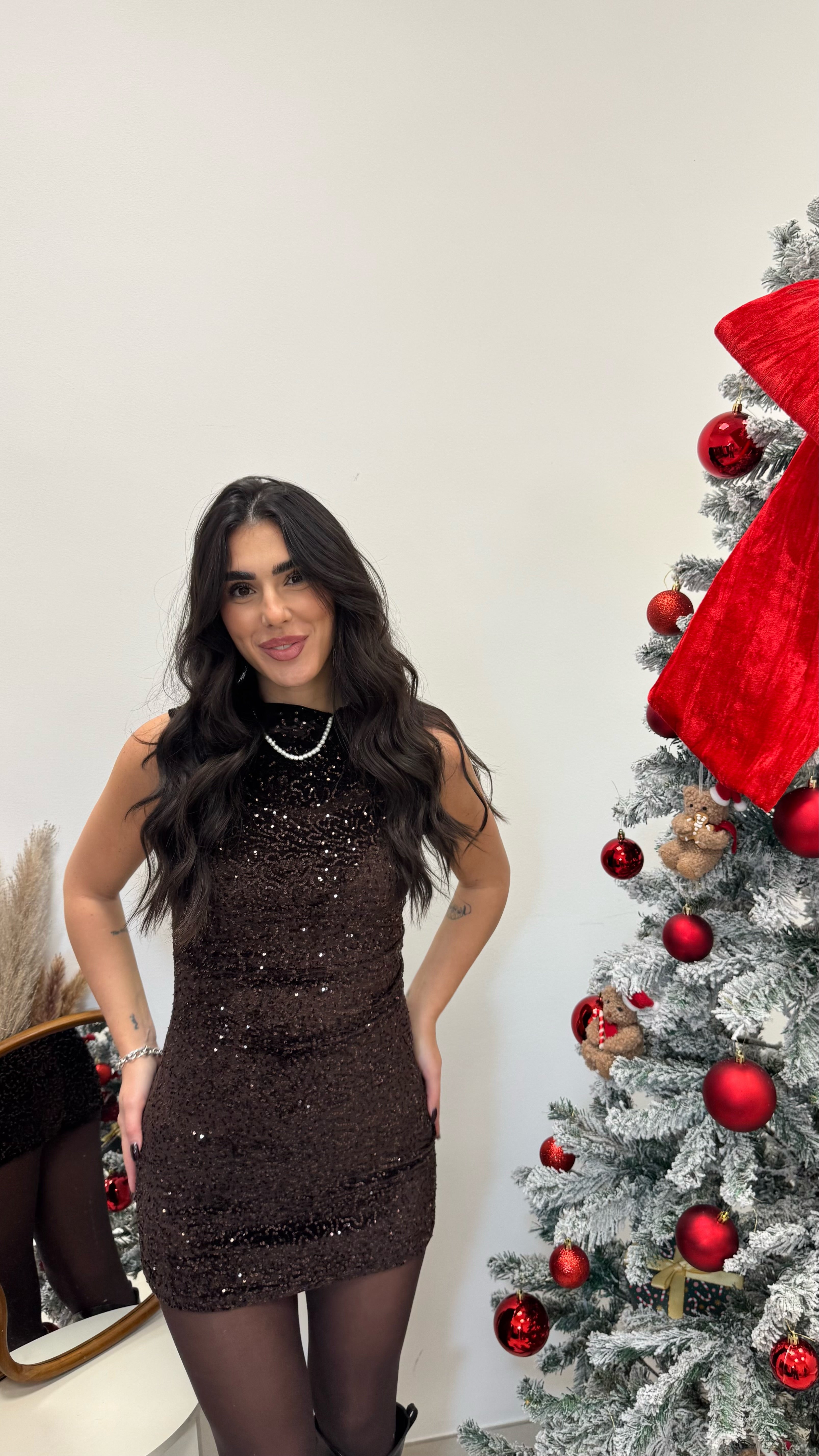 🥂Abito Velvet Sparkle Choco