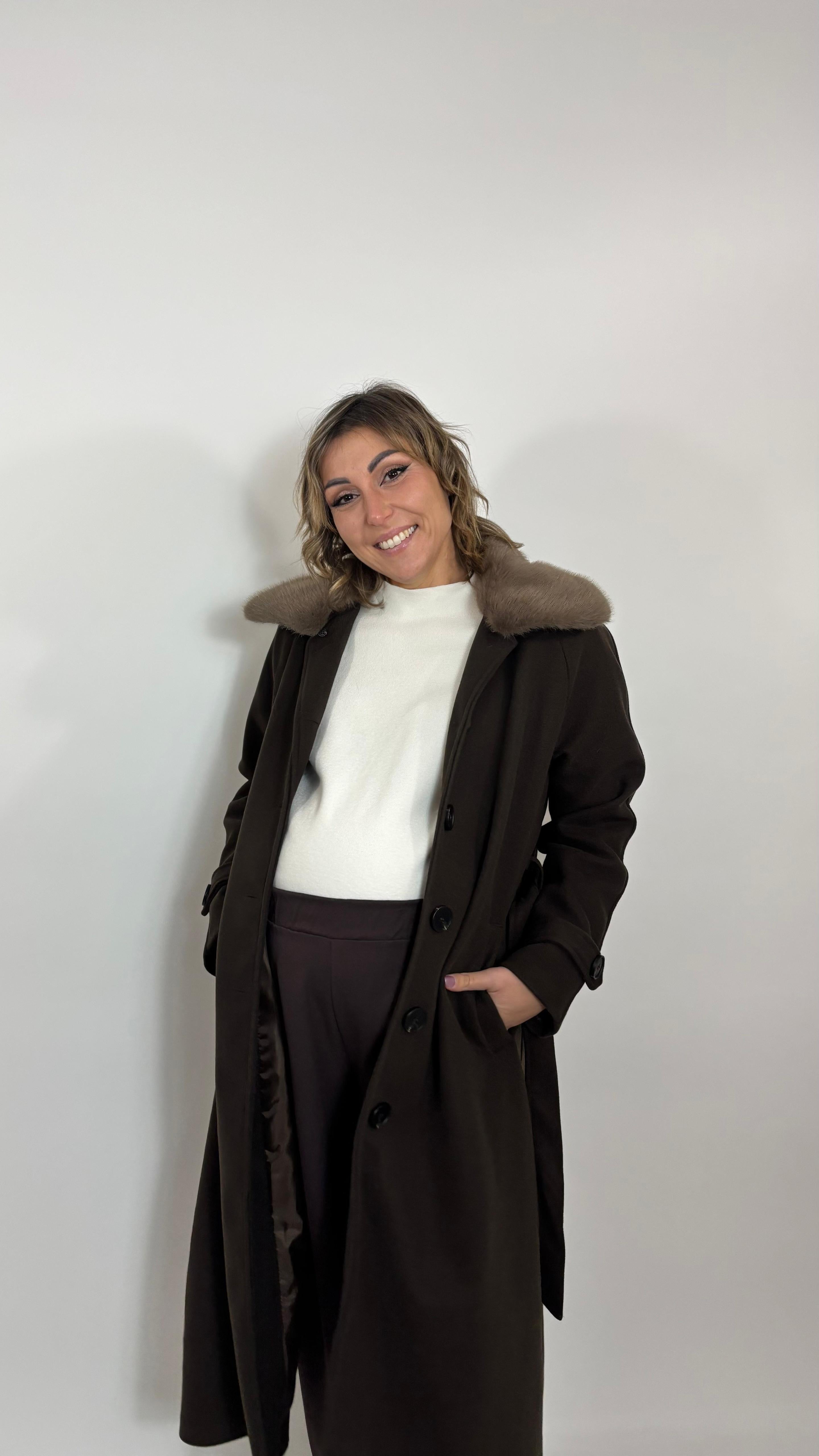 Coat Dettaglio Ecofur Choco