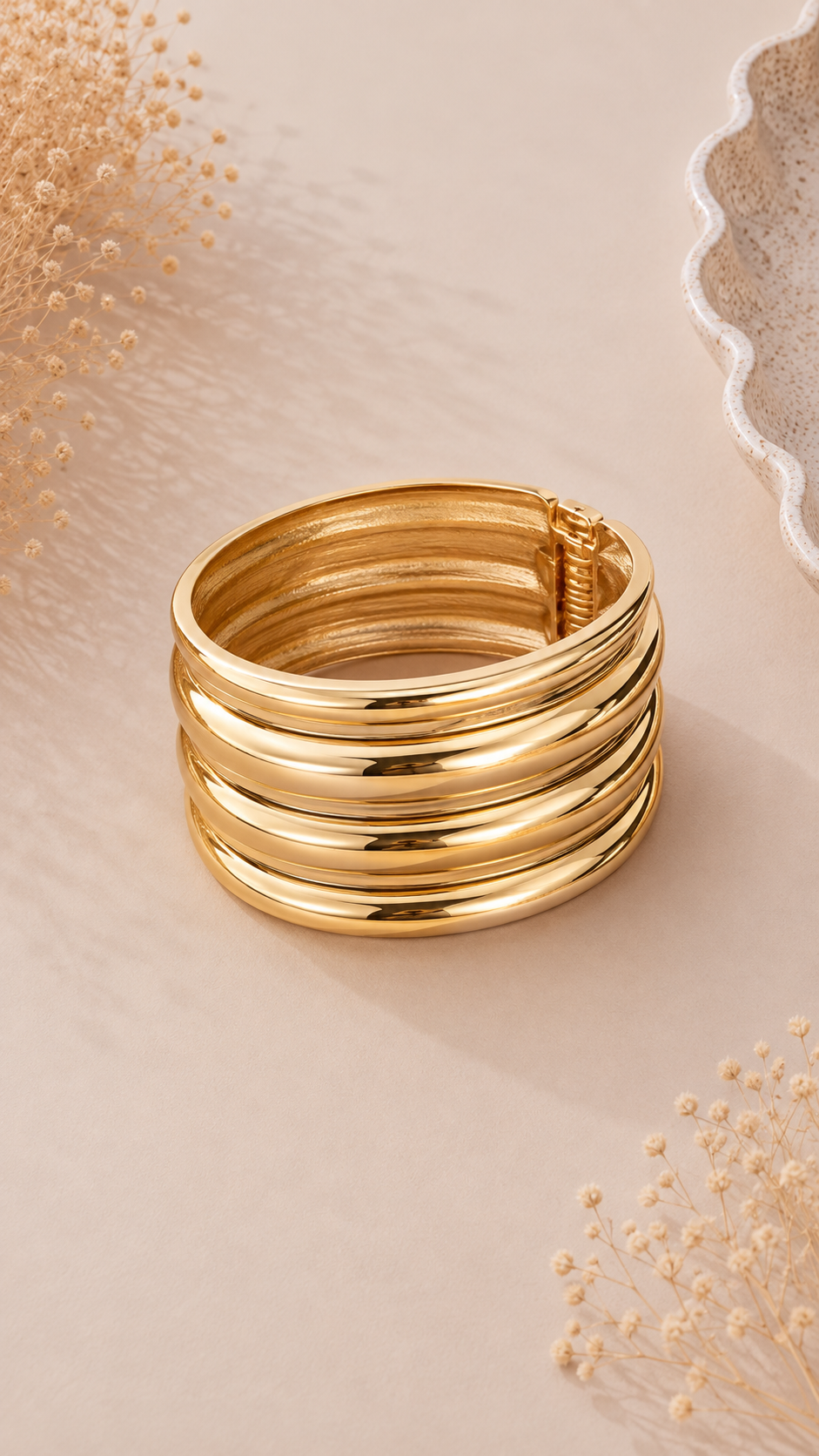 Bracciale Rigido Golden Waves