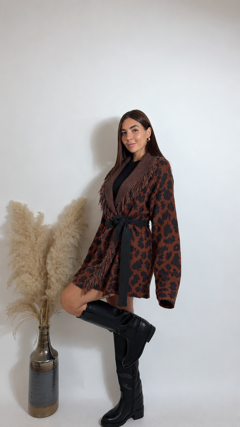 Cardigan Etnico Leopard