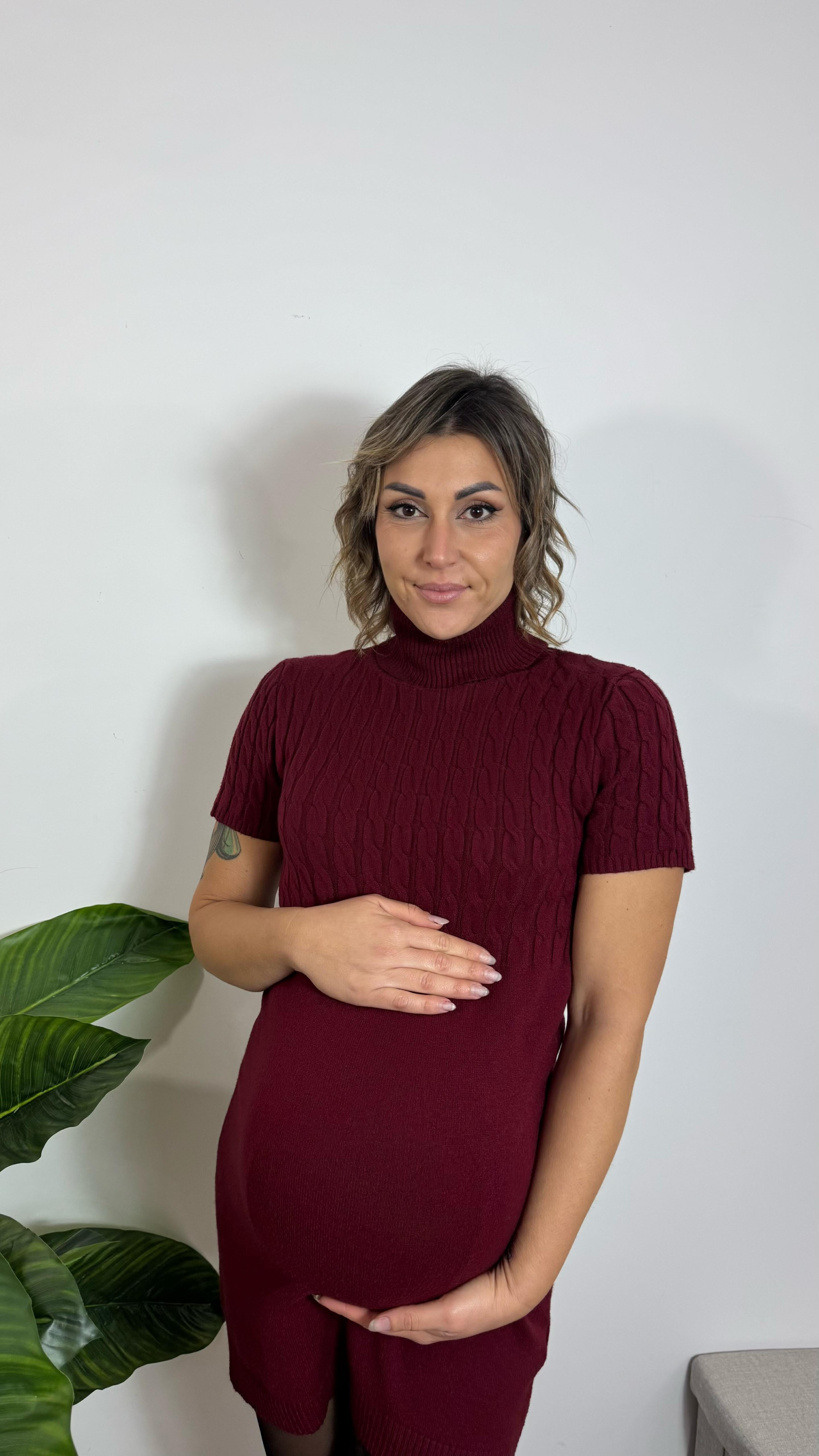 Abito Dafne Burgundy