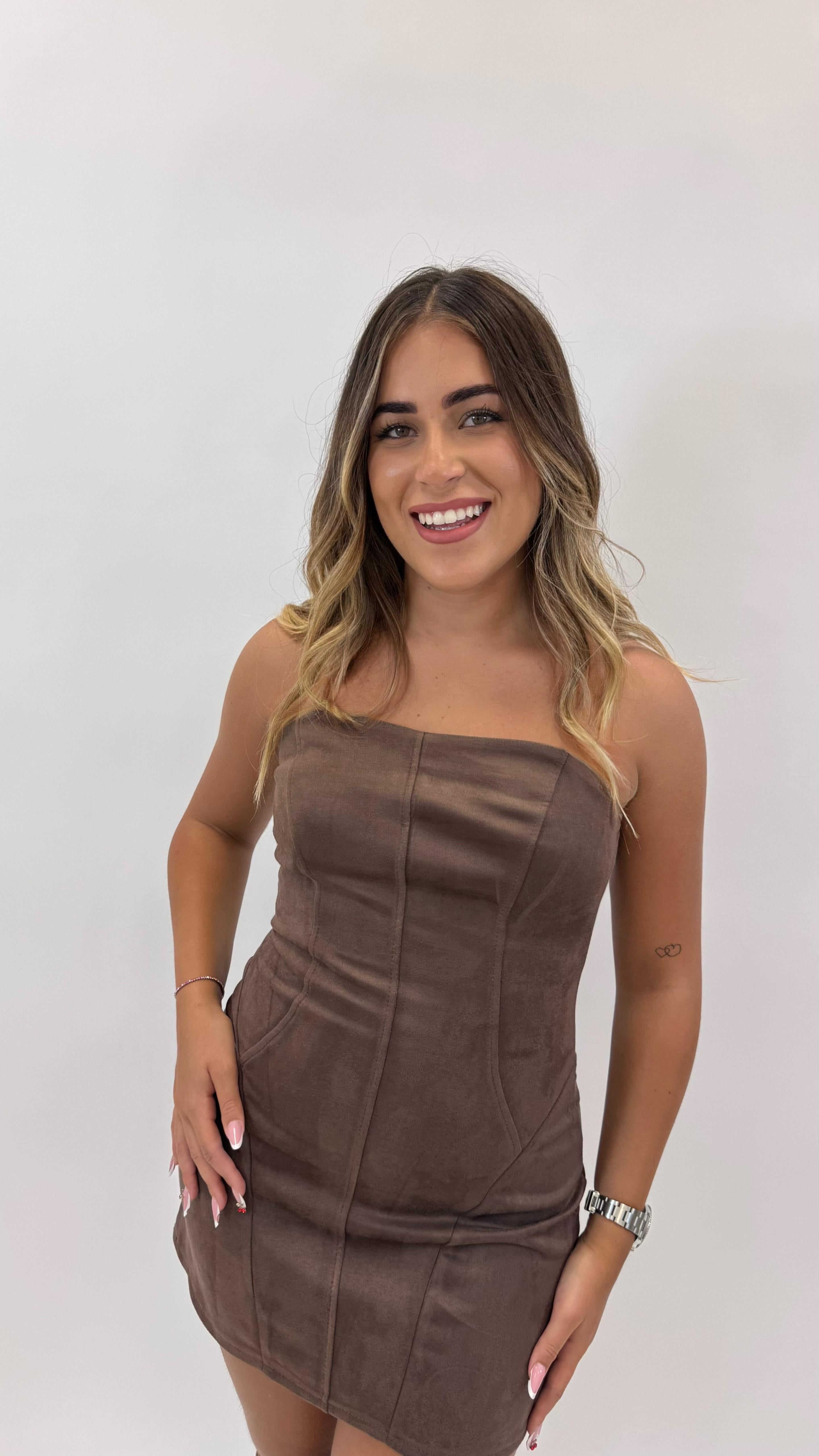 Minidress Suede Fascia