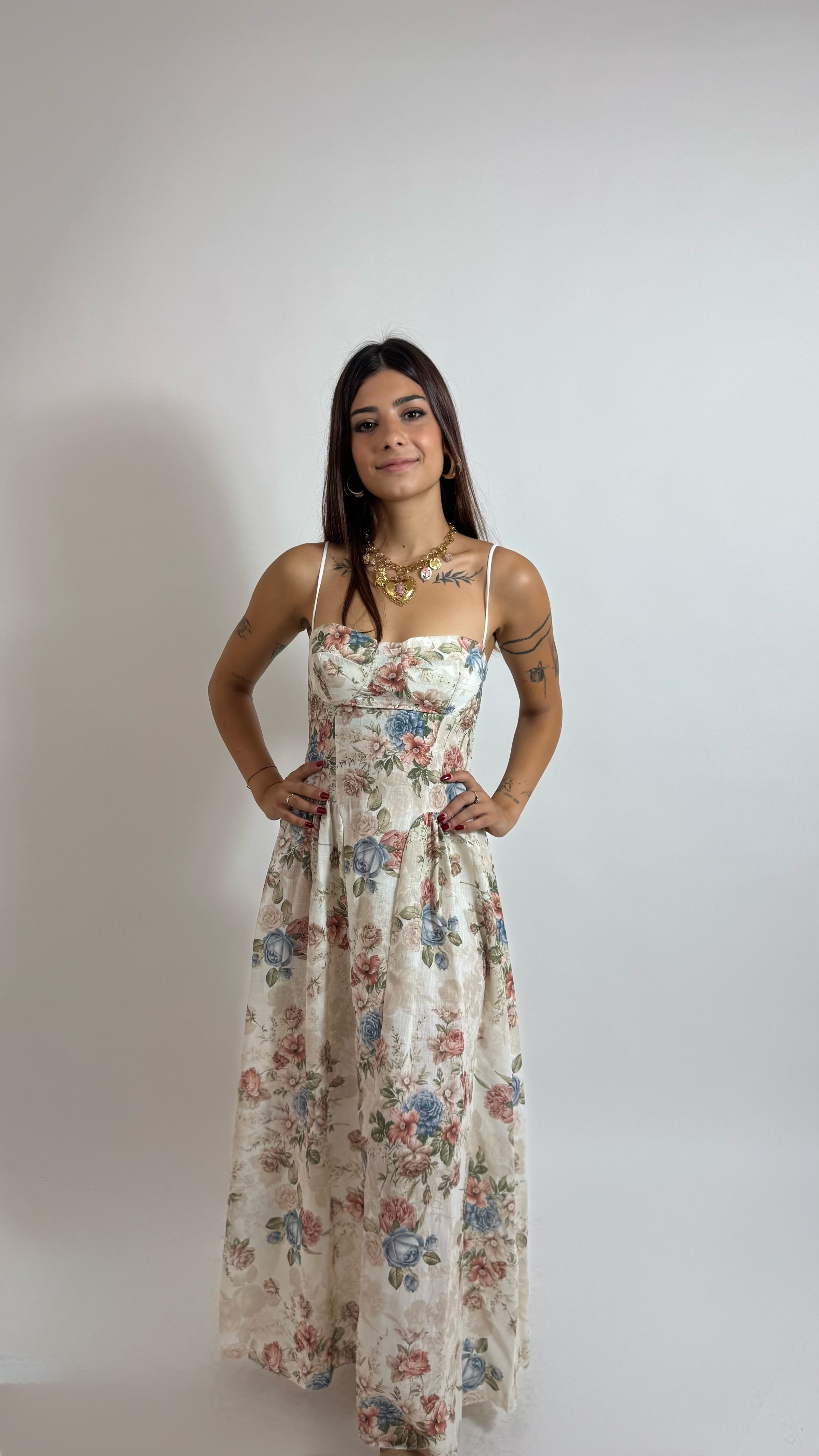 Abito Midi Garden White