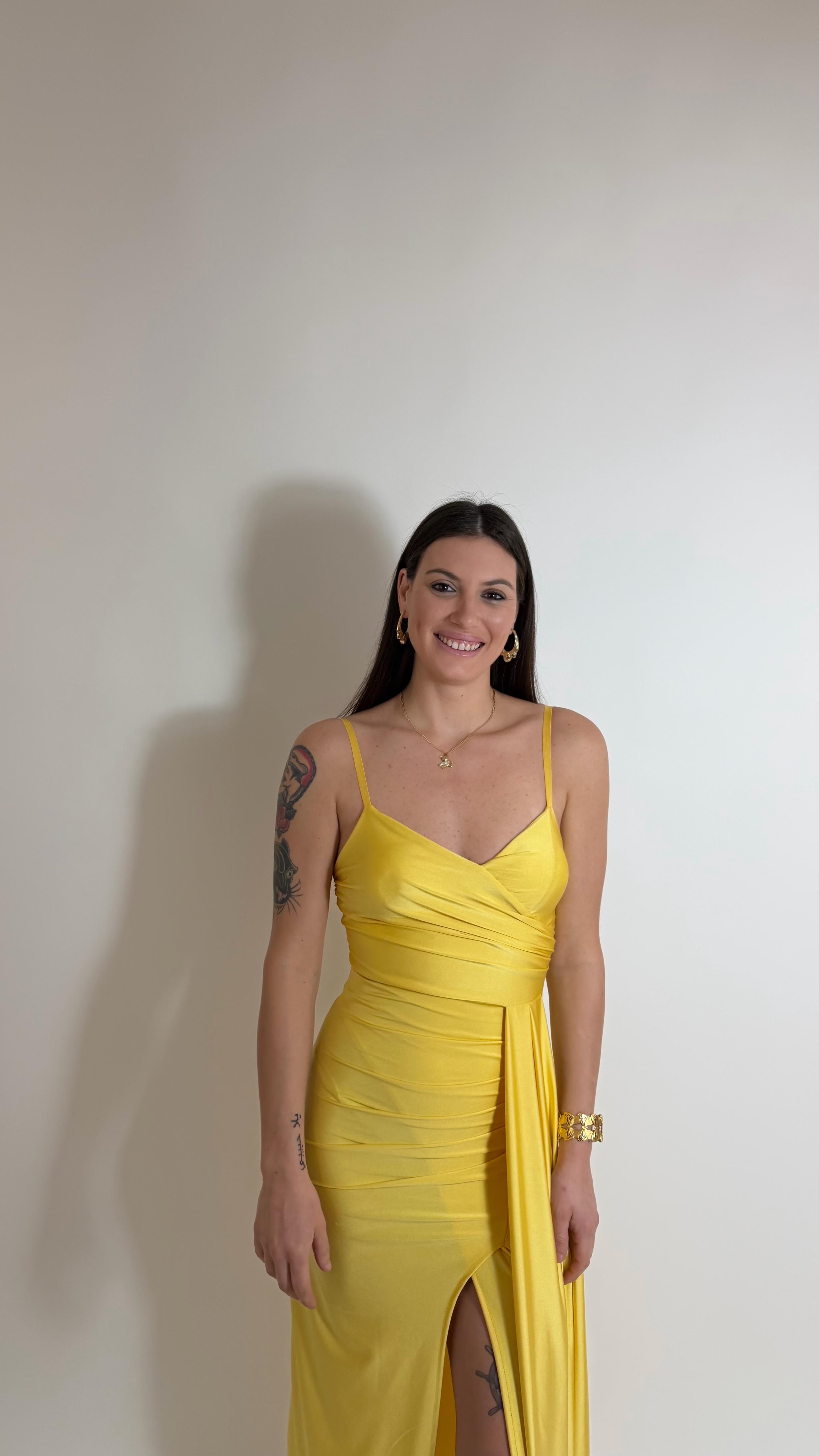 Abito Draped - Giallo