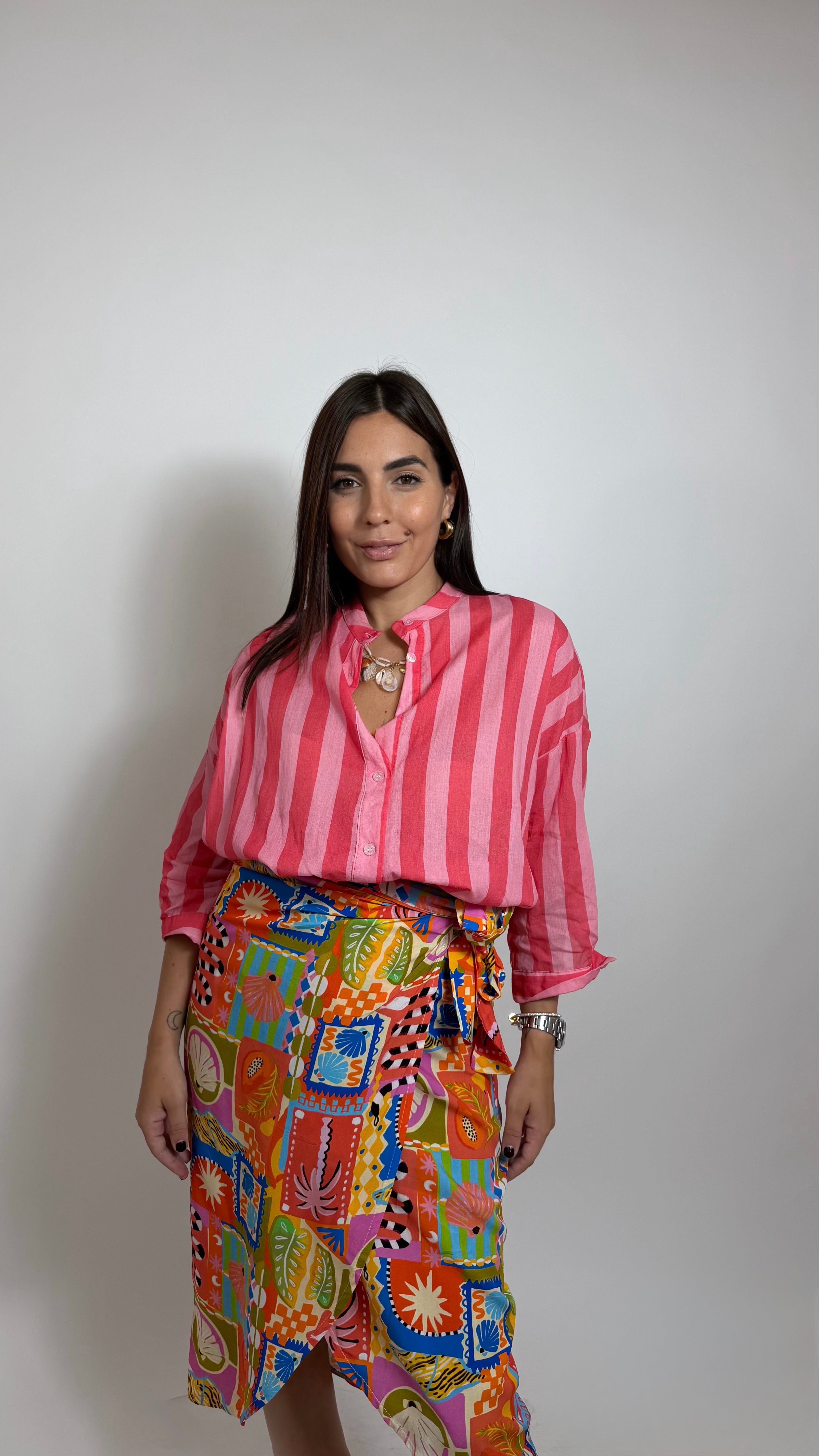 Gonna Pareo Midi Tropical Shell