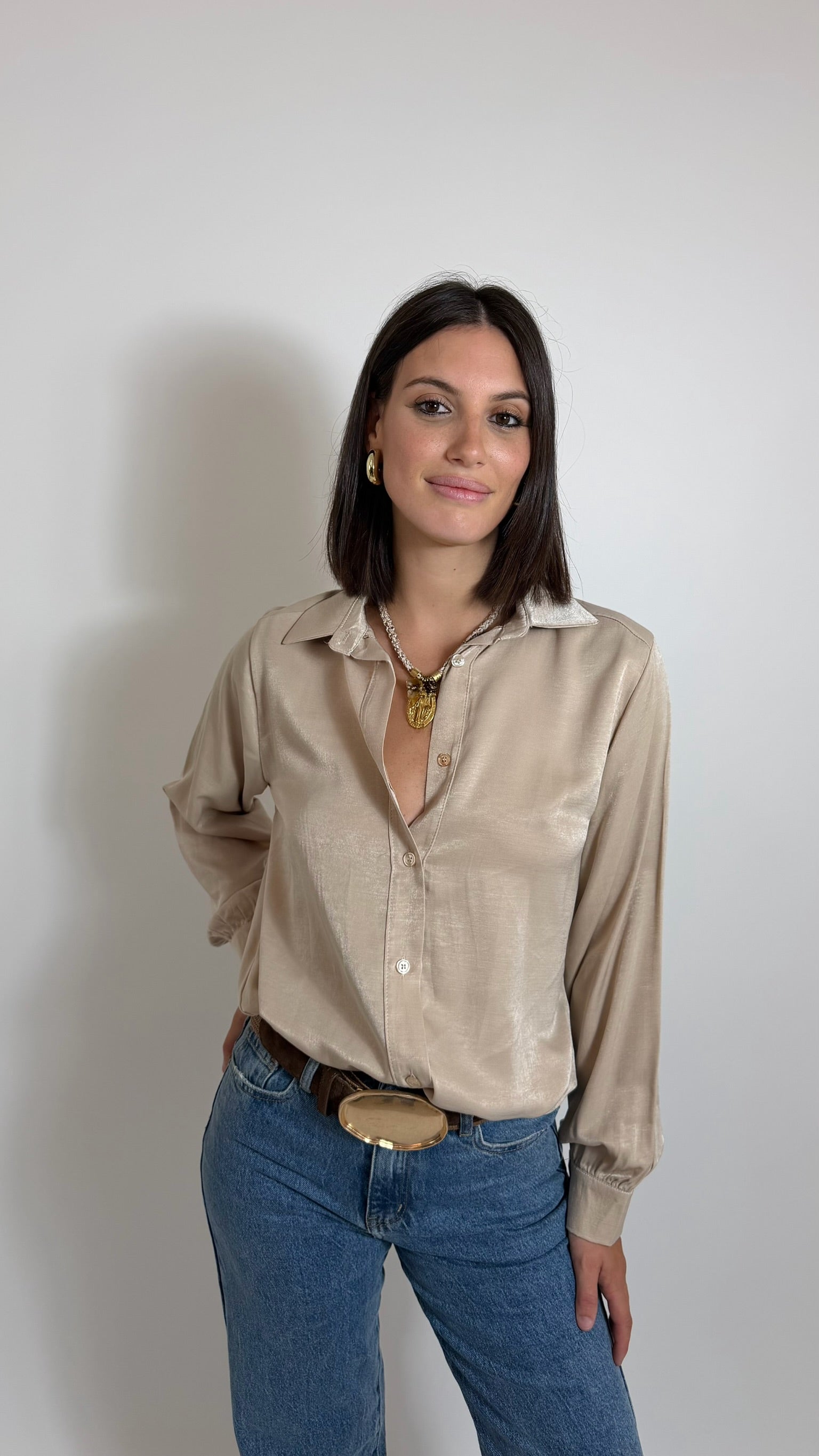 Camicia Basic Fluid Nude