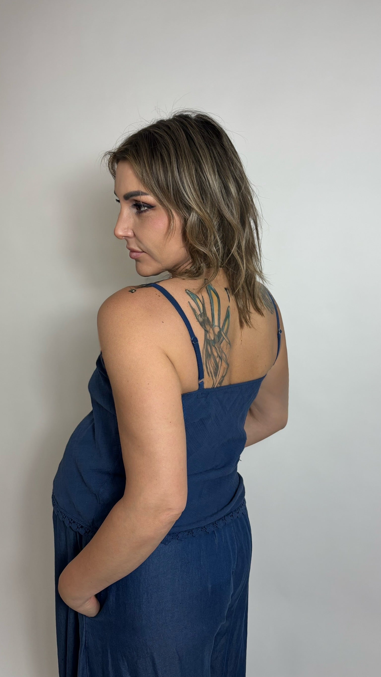 Top Crochet Blu