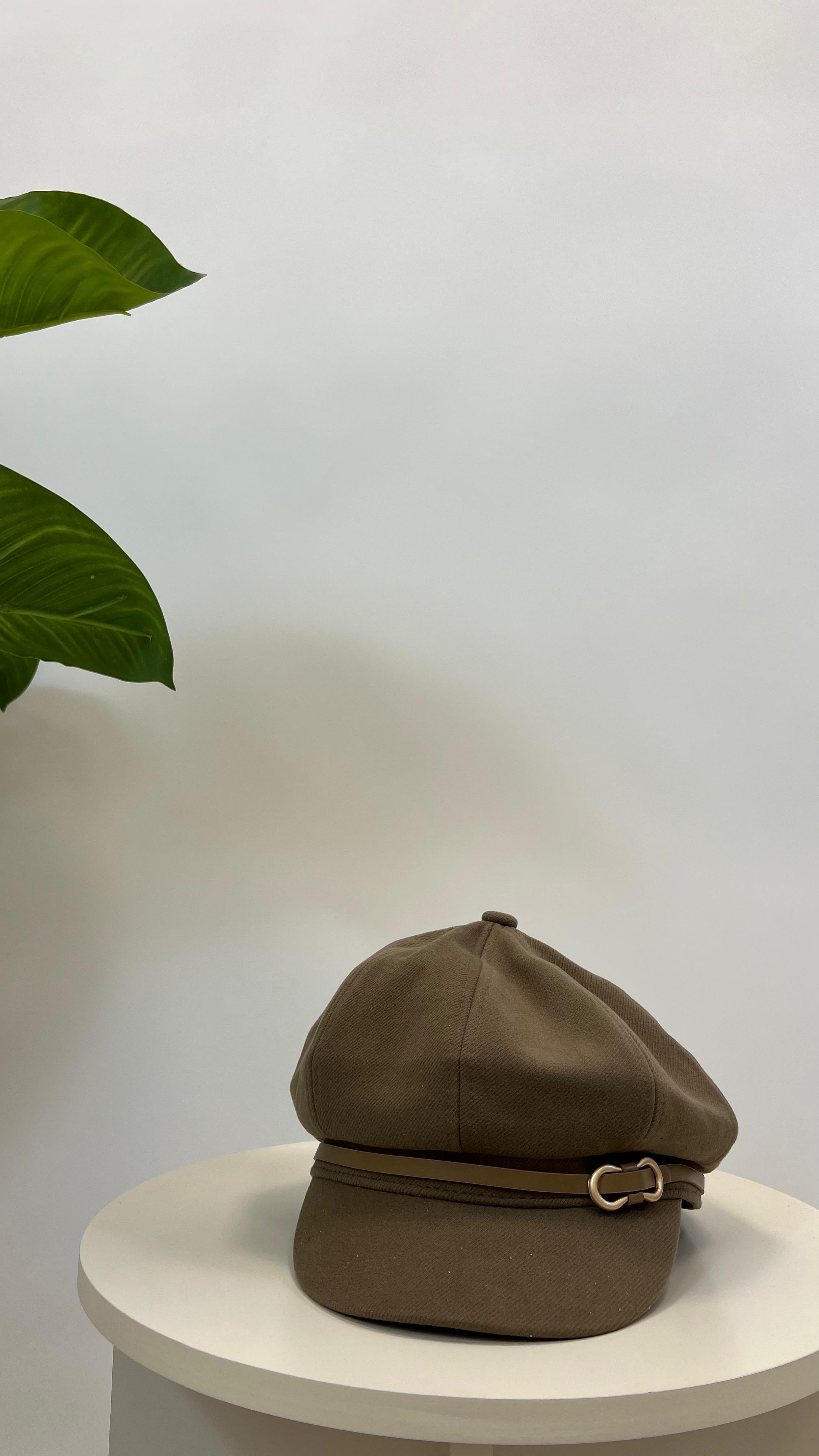Cappello Baker Boy Olive Brown
