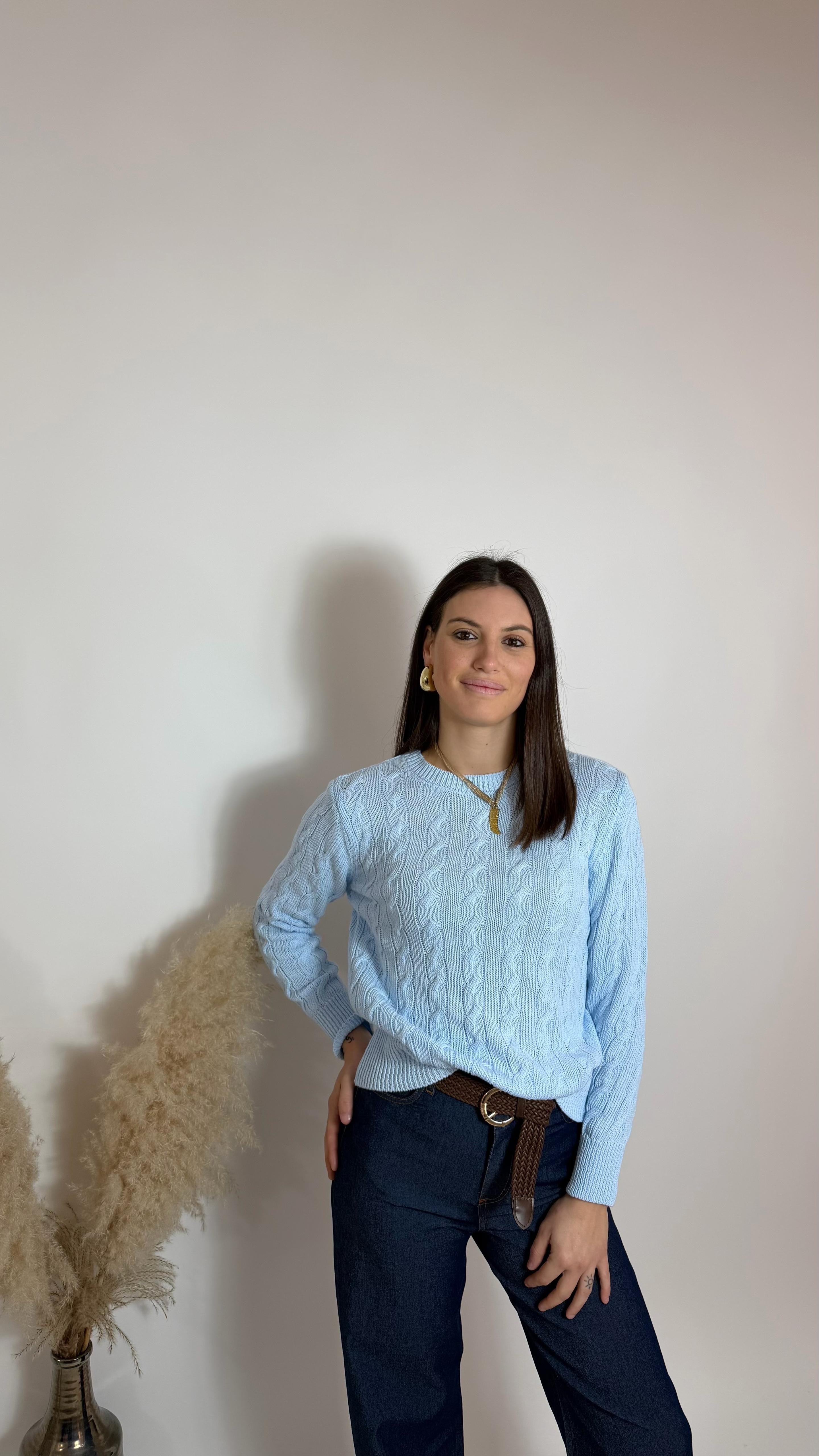 Pull Treccia Audrey Celeste