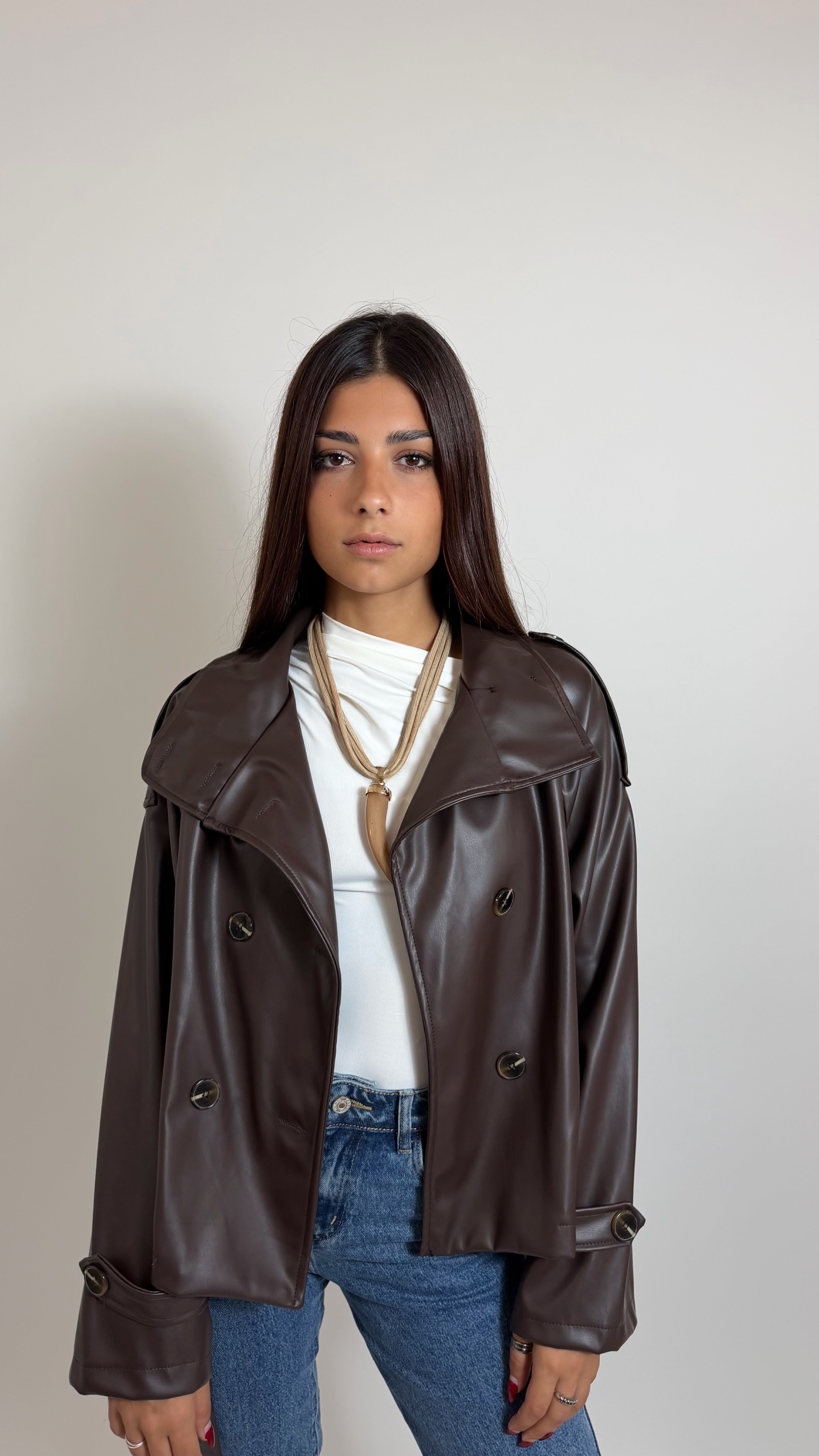 Mini Trench Ecopelle Moka