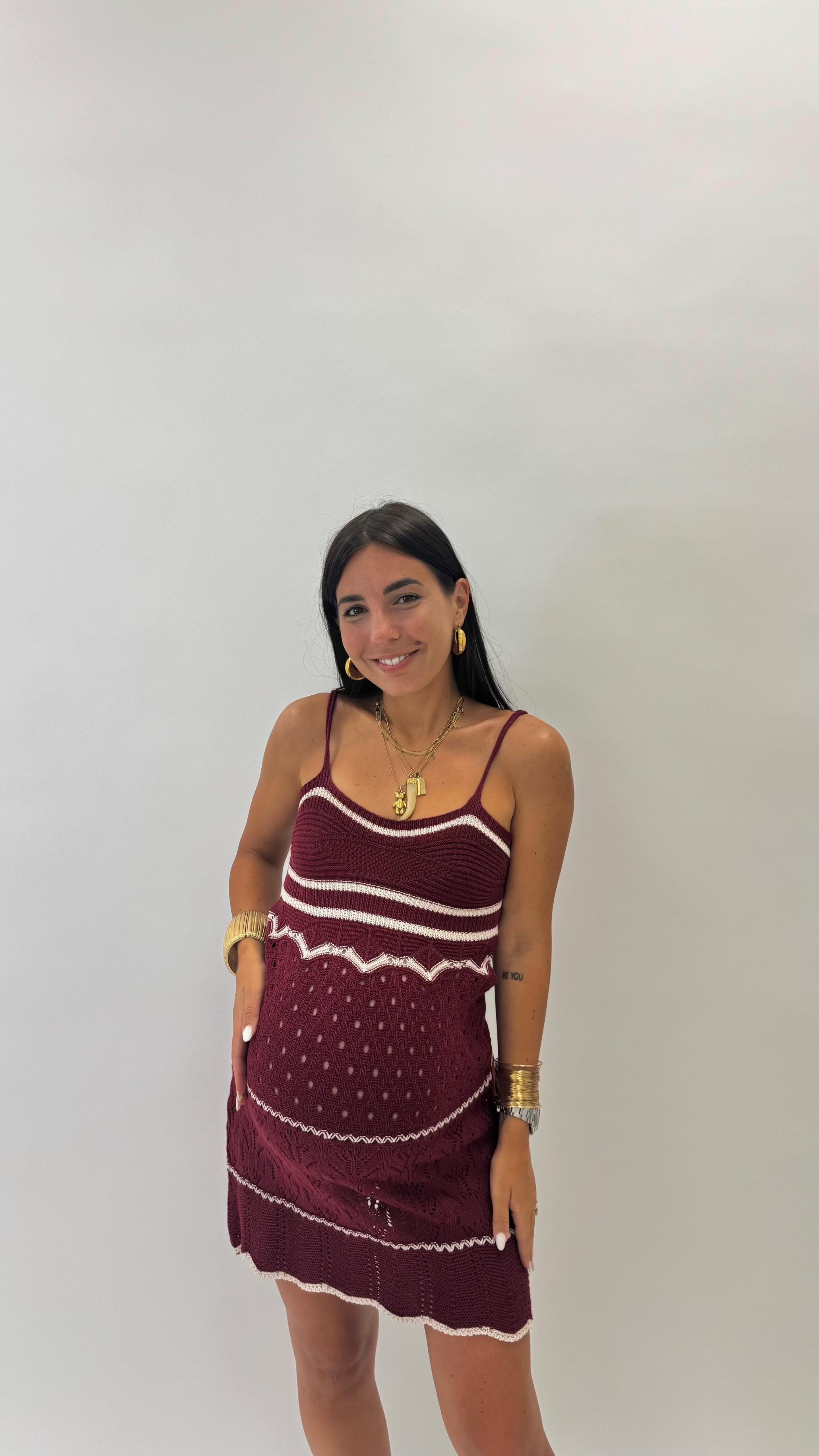 Minidress Panarea Crochet Rosso India