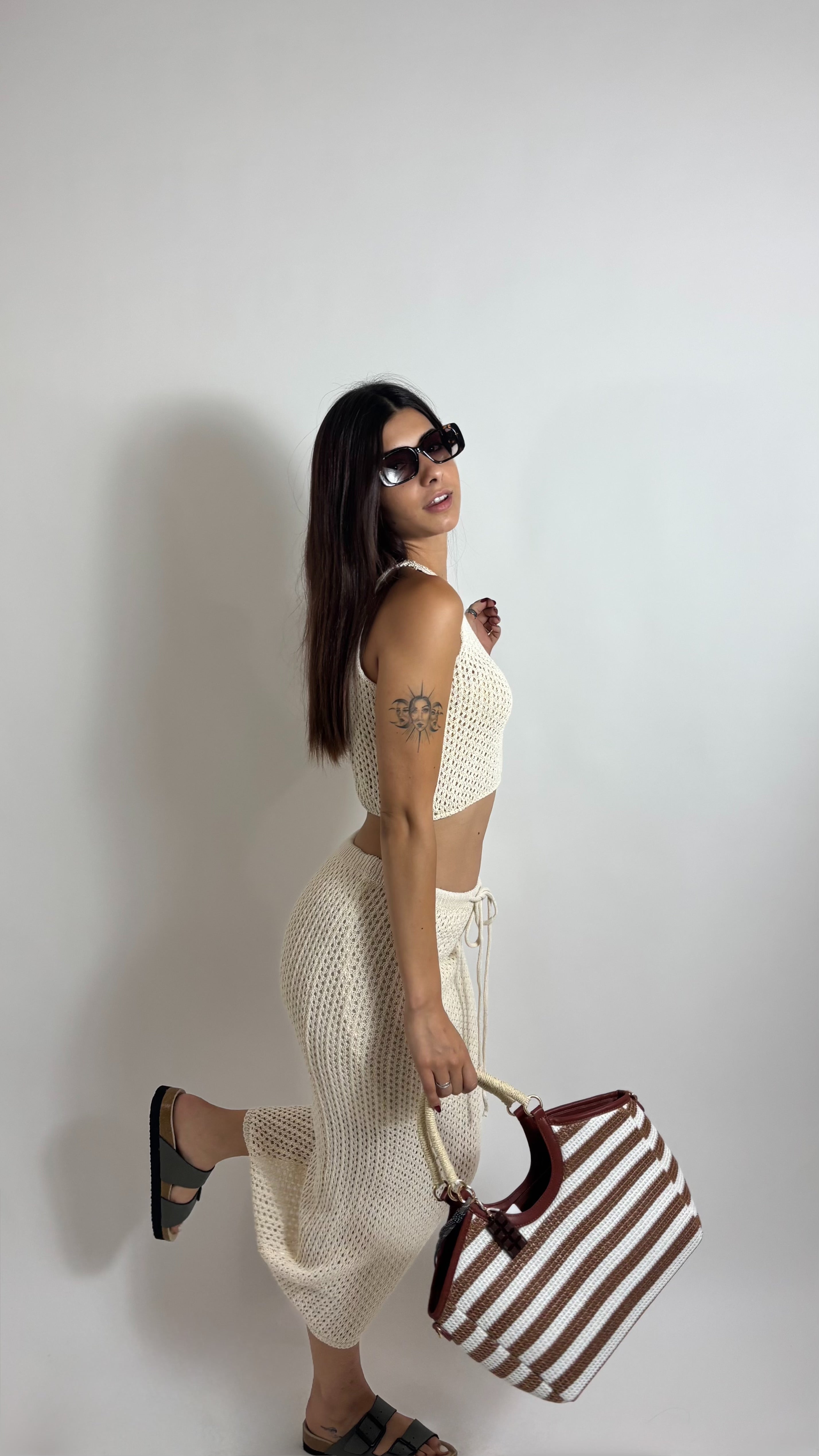 Set Top & Skirt Crochet Burro