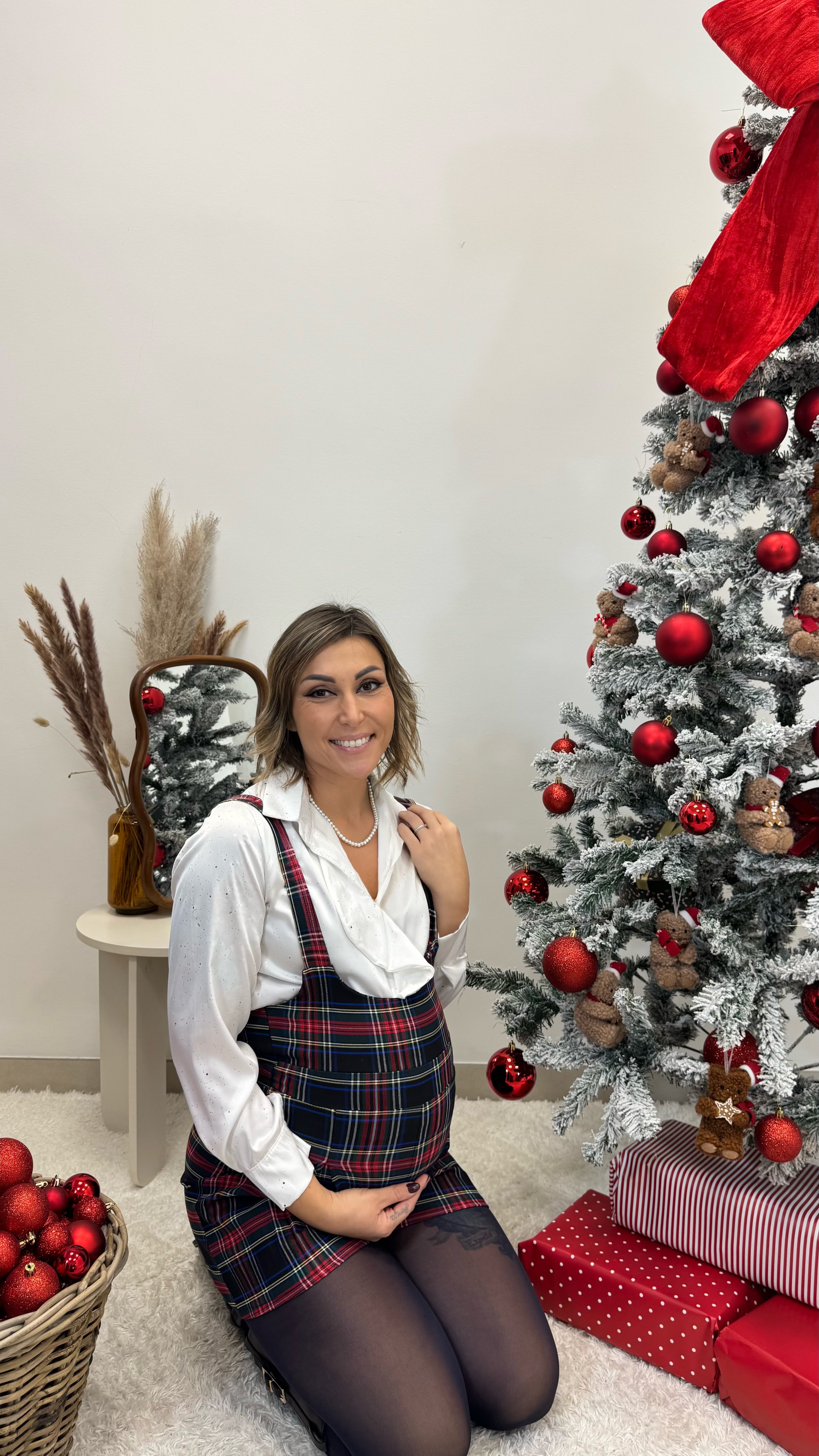 🎄 Mini Salopette Tartan Blu