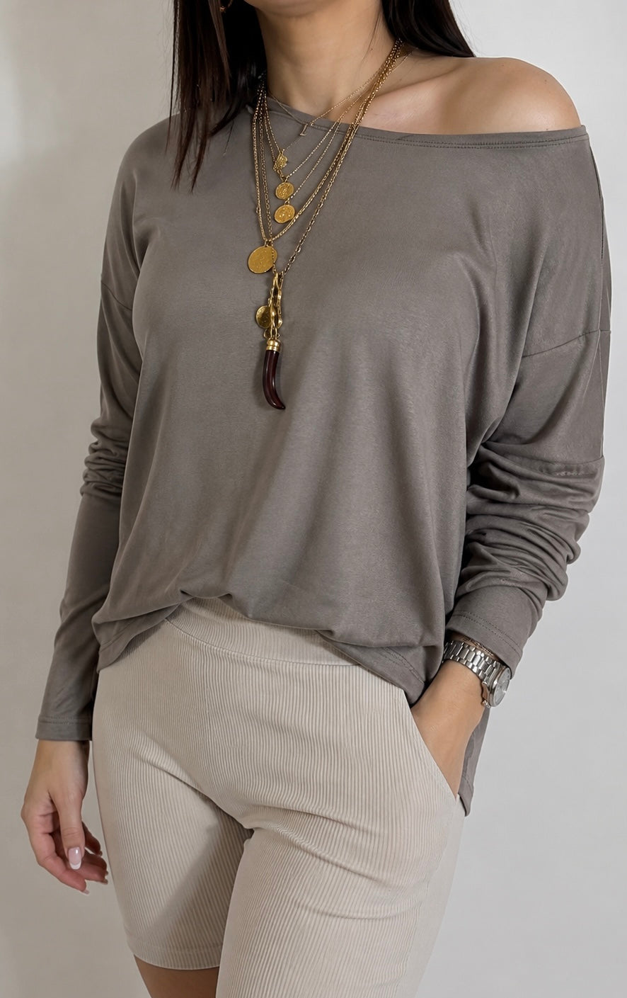 Maglia Cozy Spring Summer Second Skin / Tortora