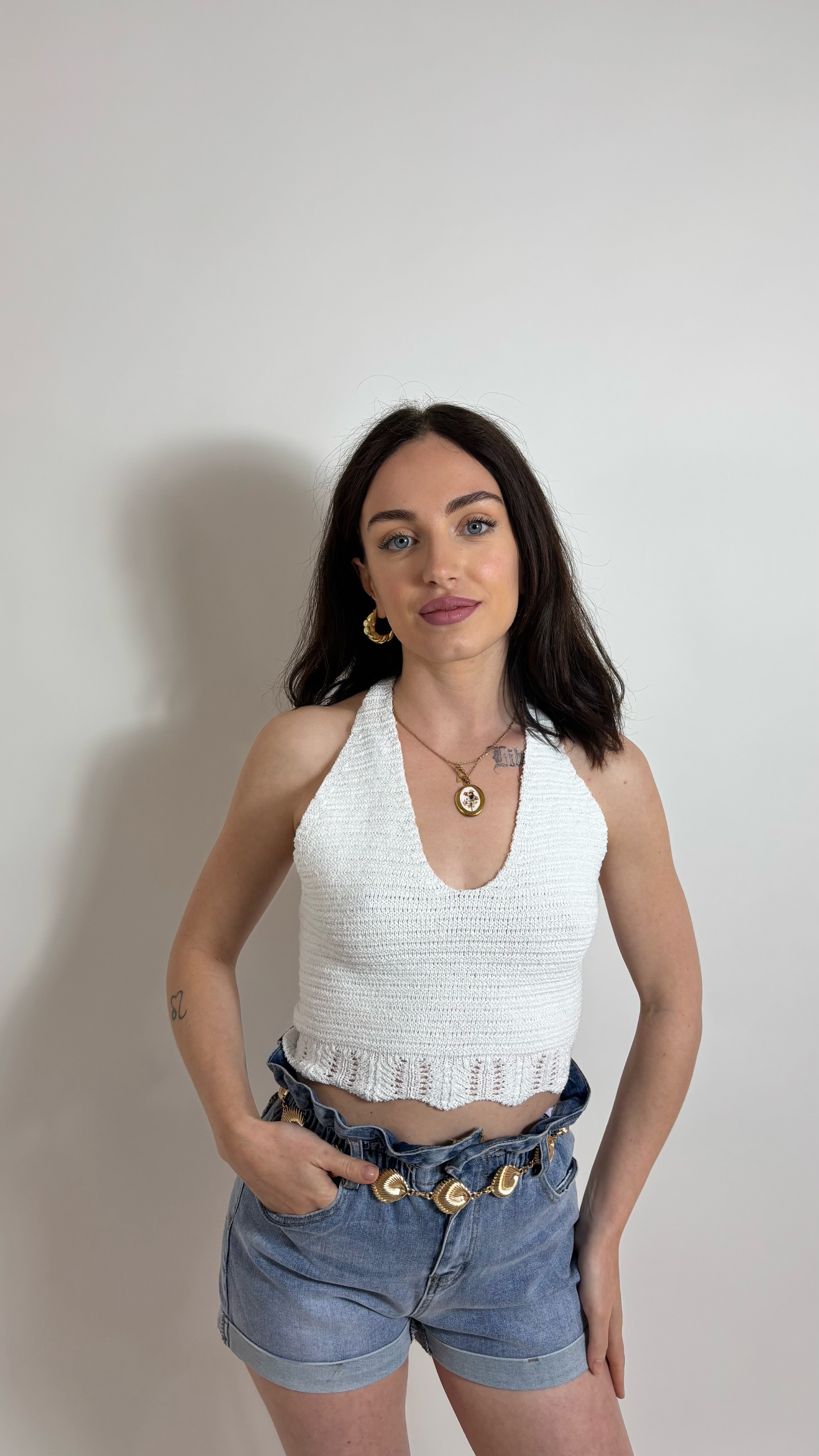 Top Crochet Positano Bianco