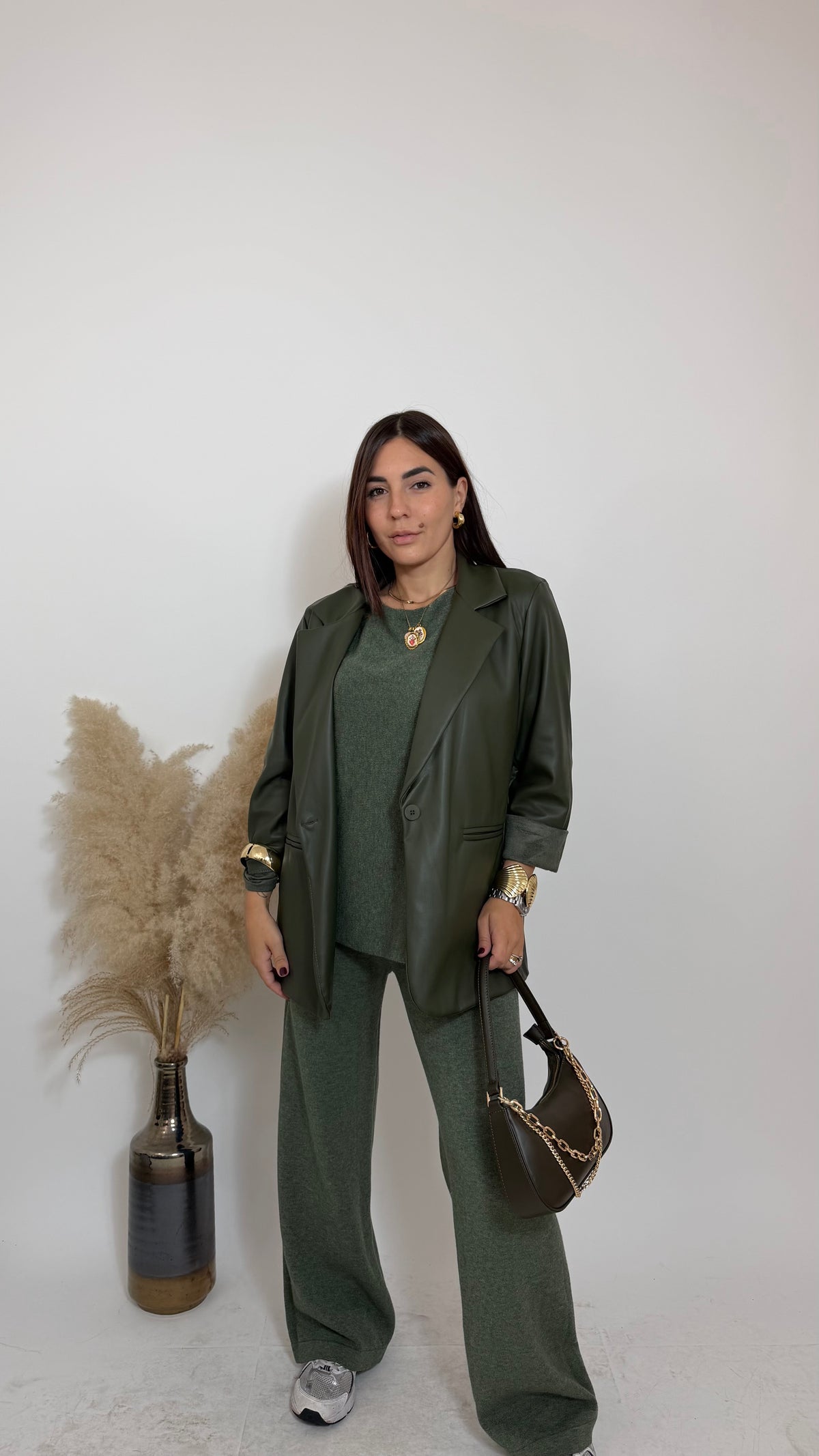 Set Beatrice Scollo V Verde Utility