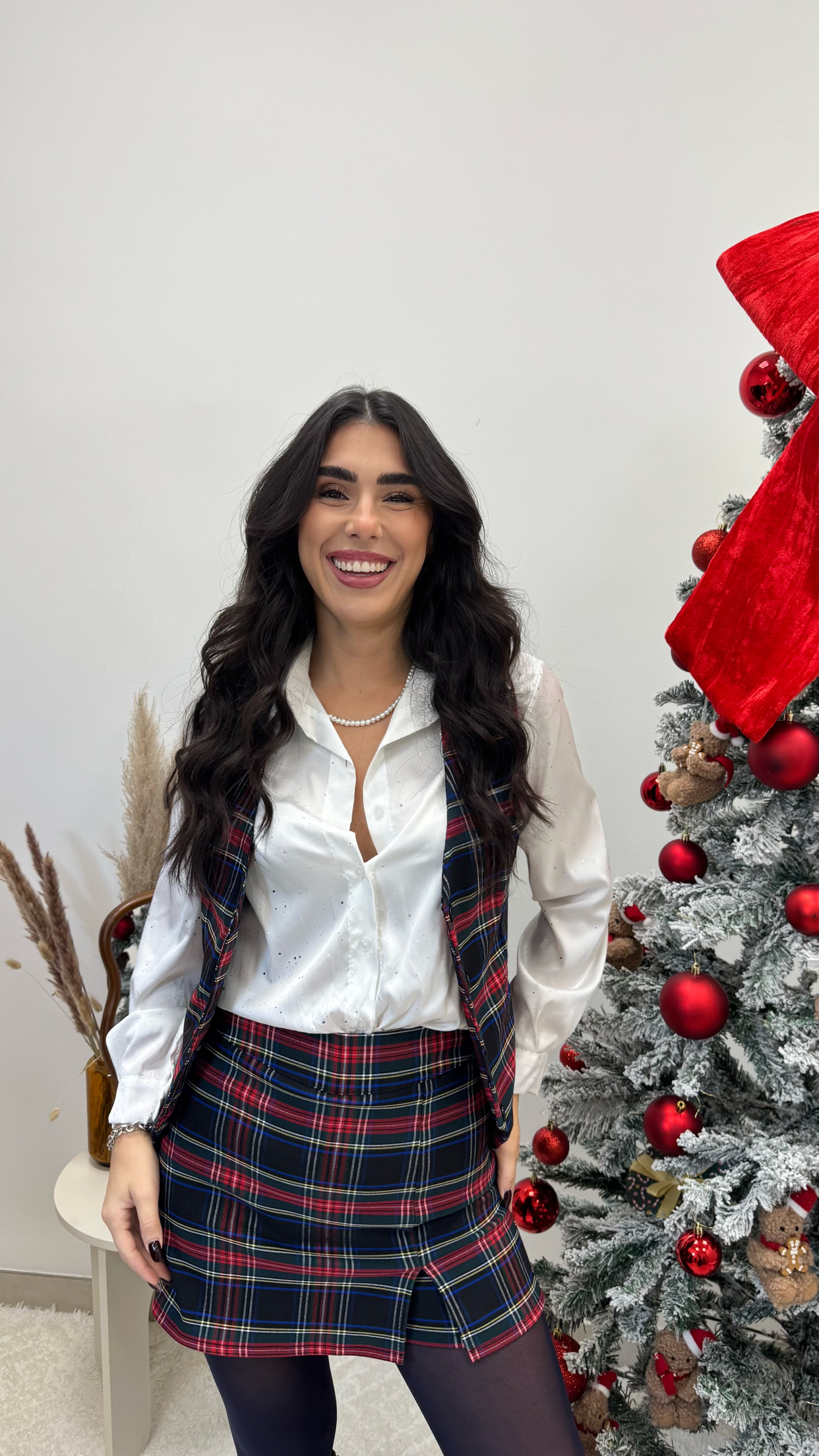 🥂Camicia Shine Effetto Raso Bianca