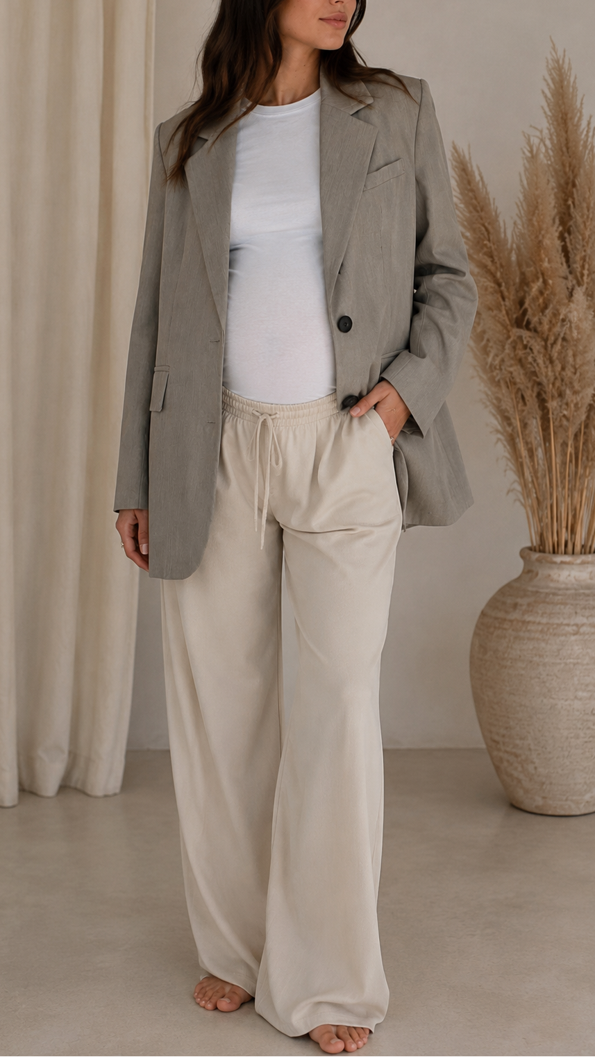 Giacca Oversize Tortora