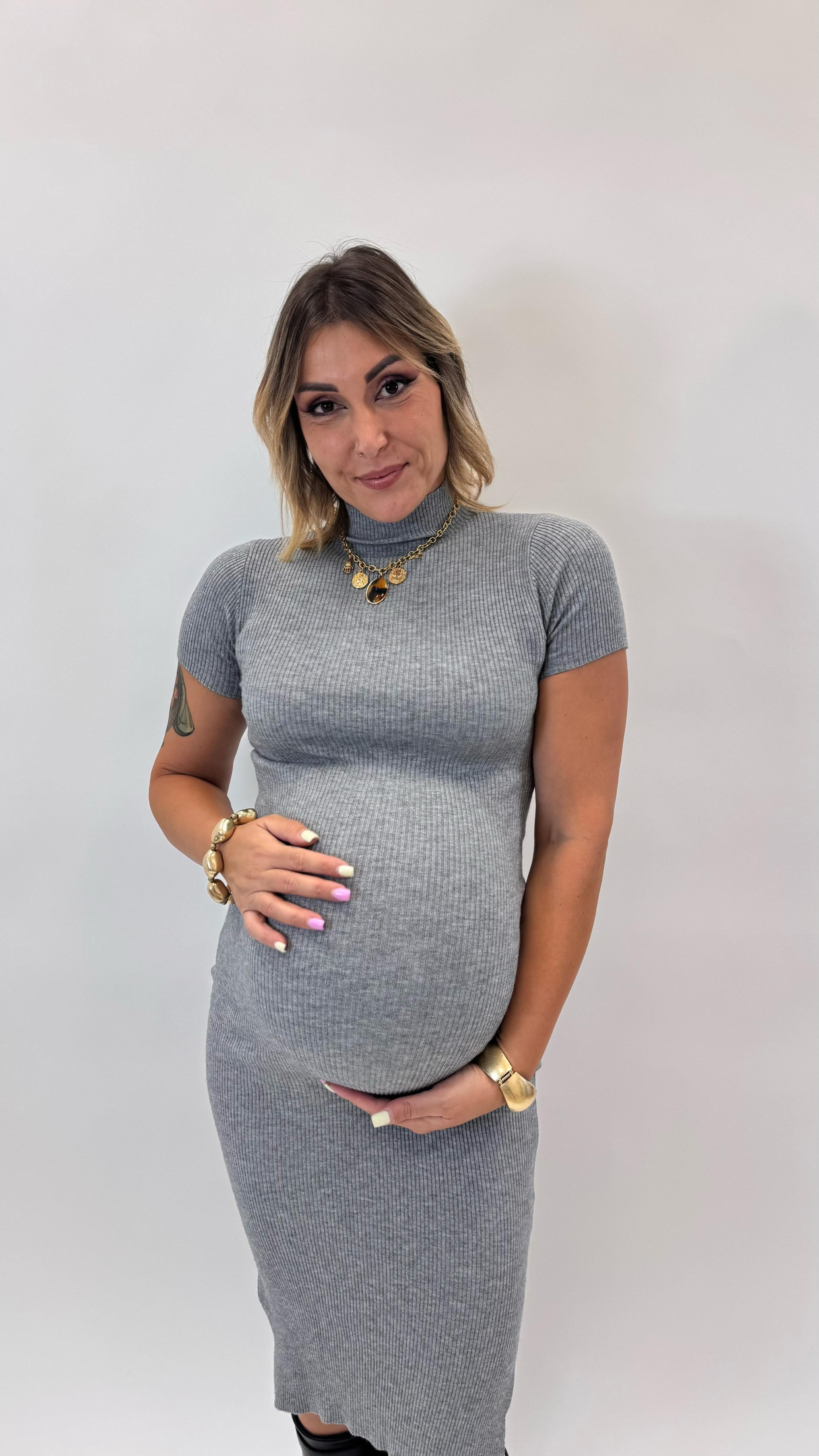 Abito Minimal Grigio Perla