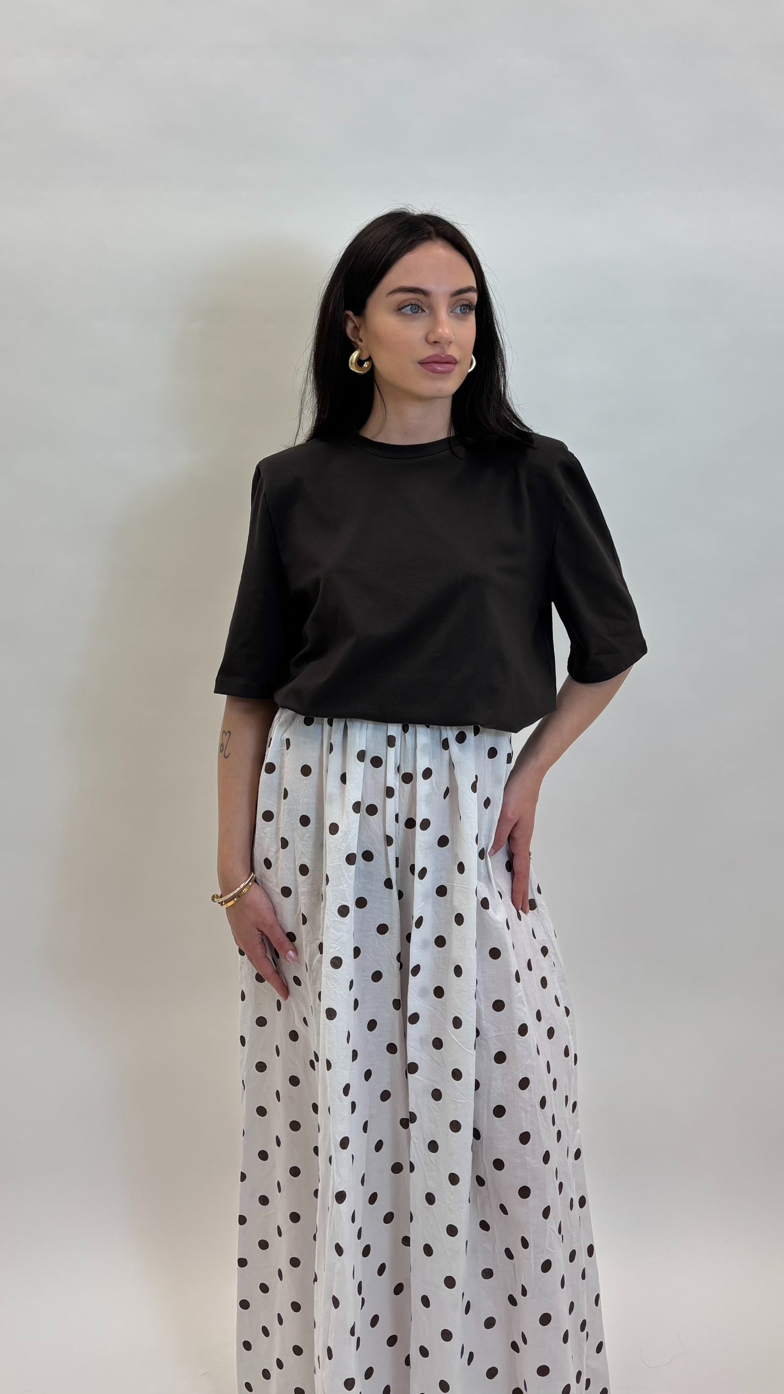 Pantalone Pois Bianco