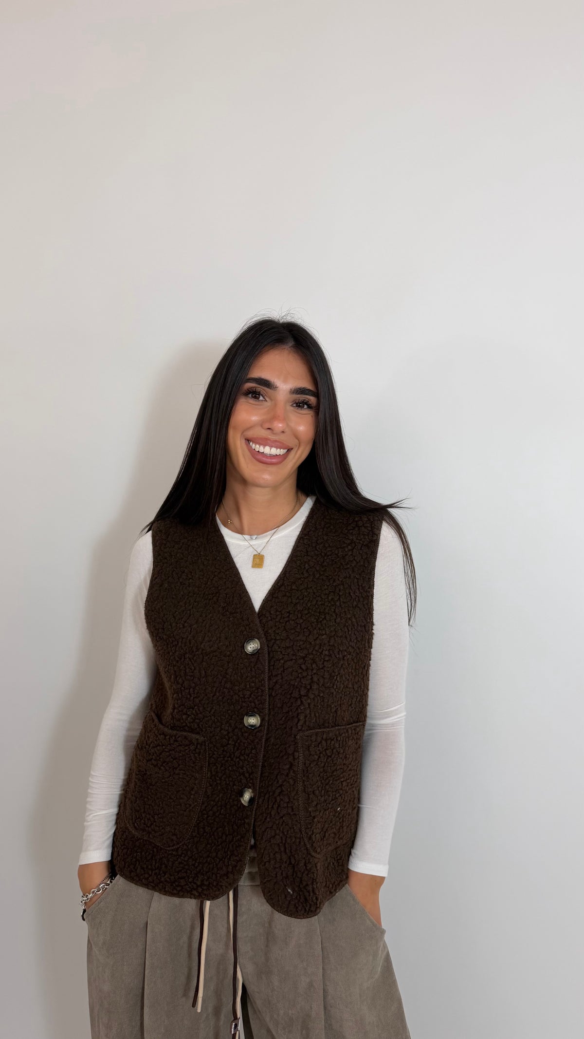 Gilet Teddy Soft Choco