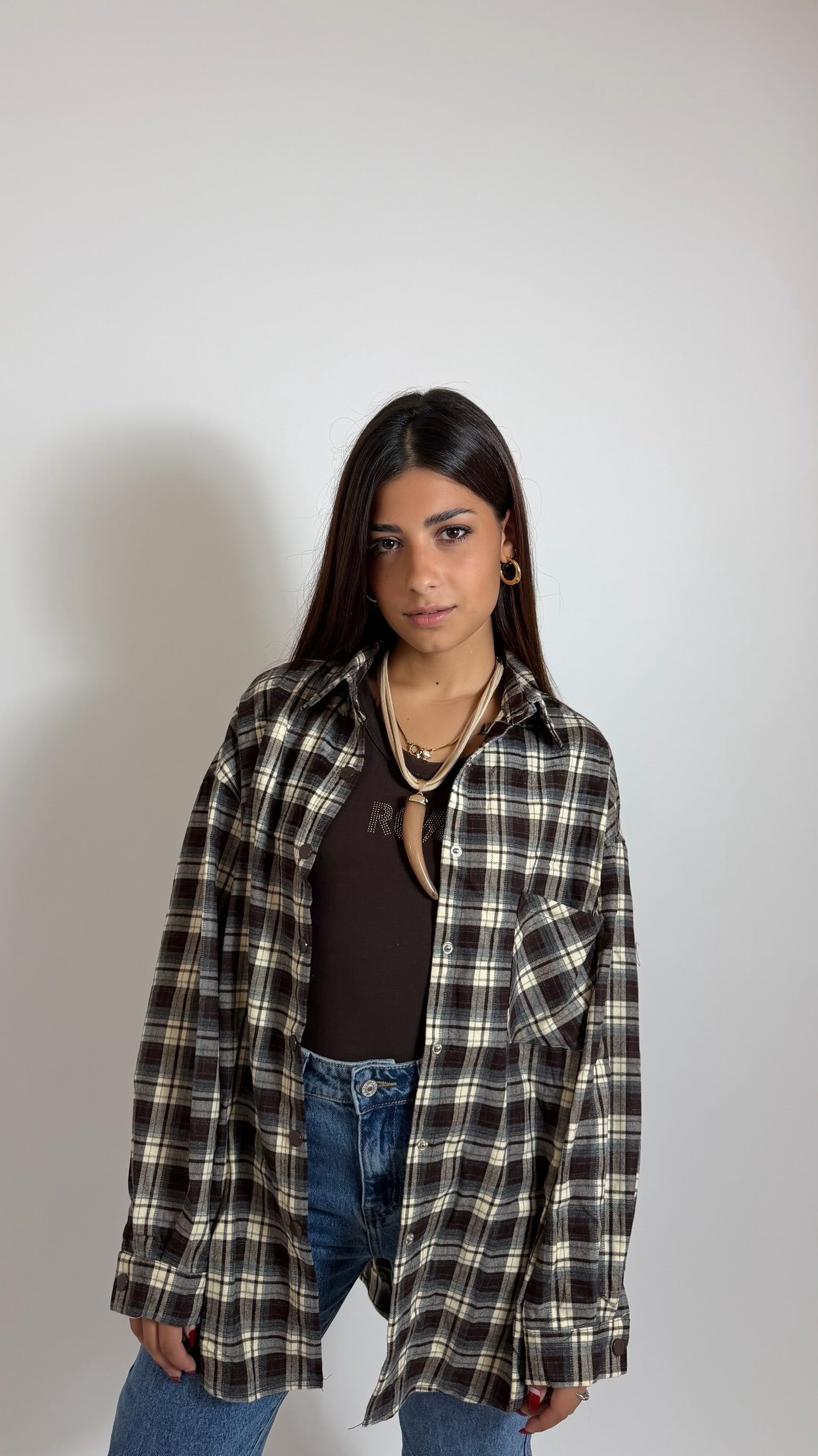 Camicia Check AweyBone Burro/Choco