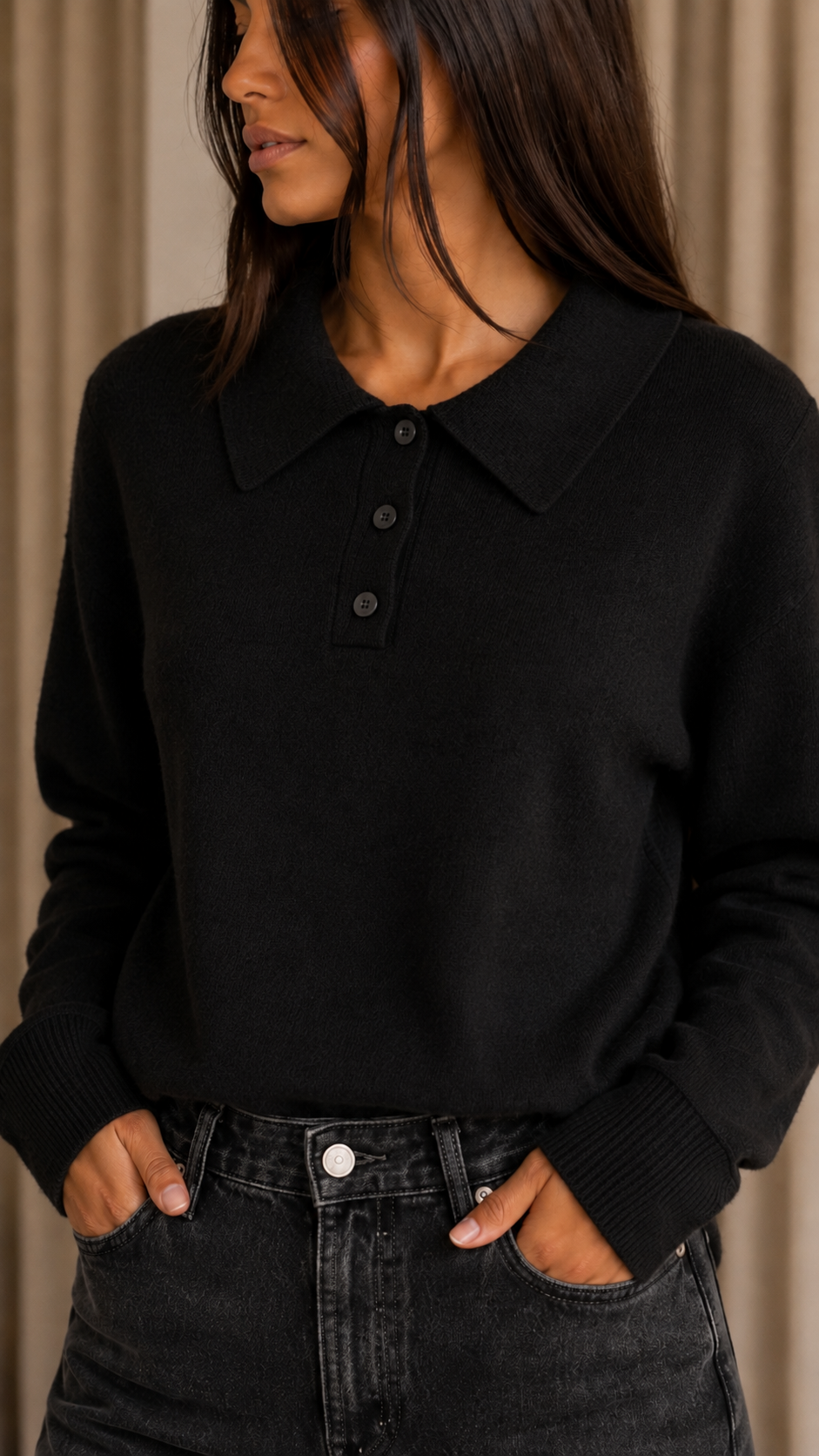 Maglia Polo Essential Nero