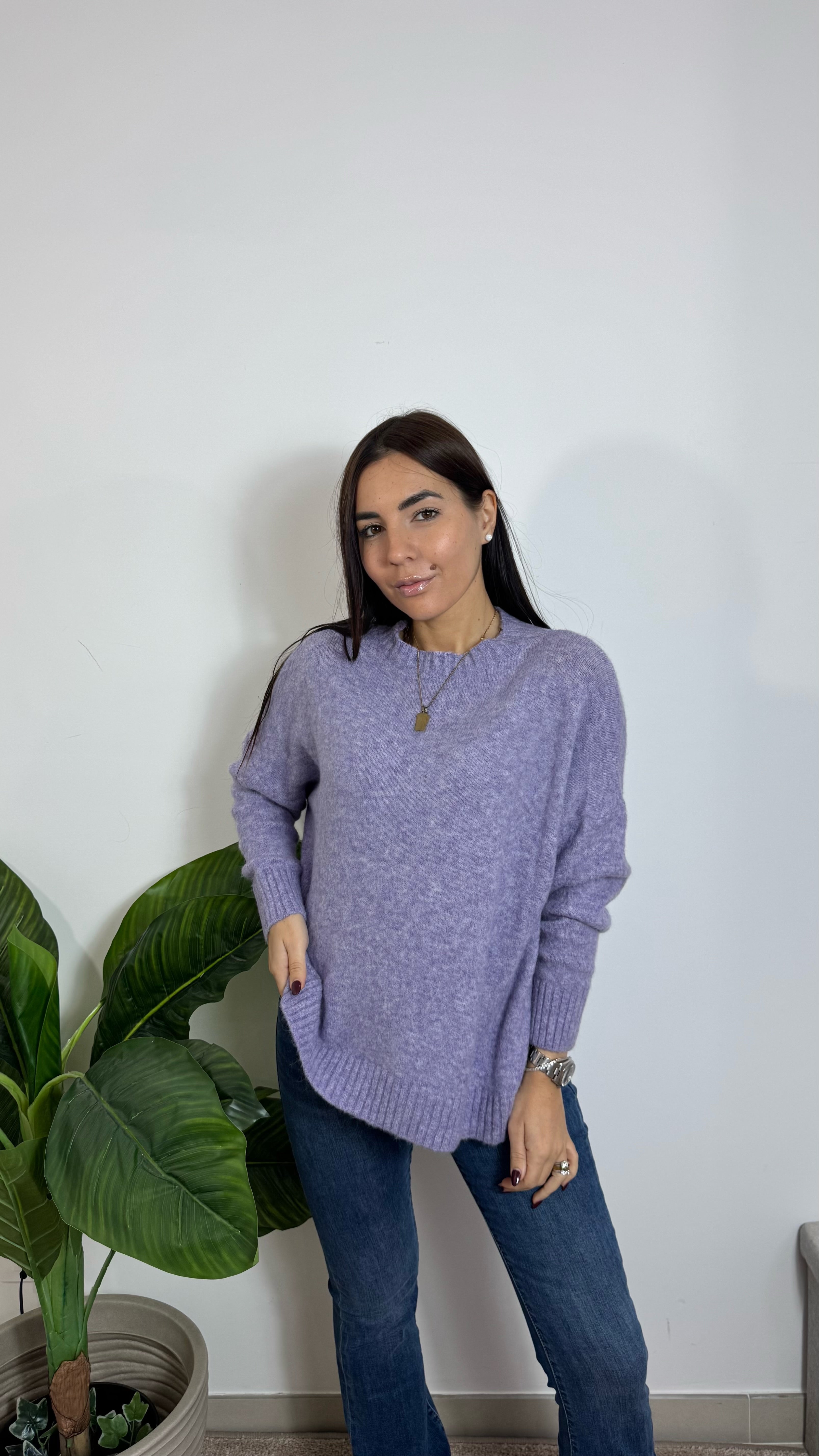 Pull Morbidissimo Girocollo Glicine