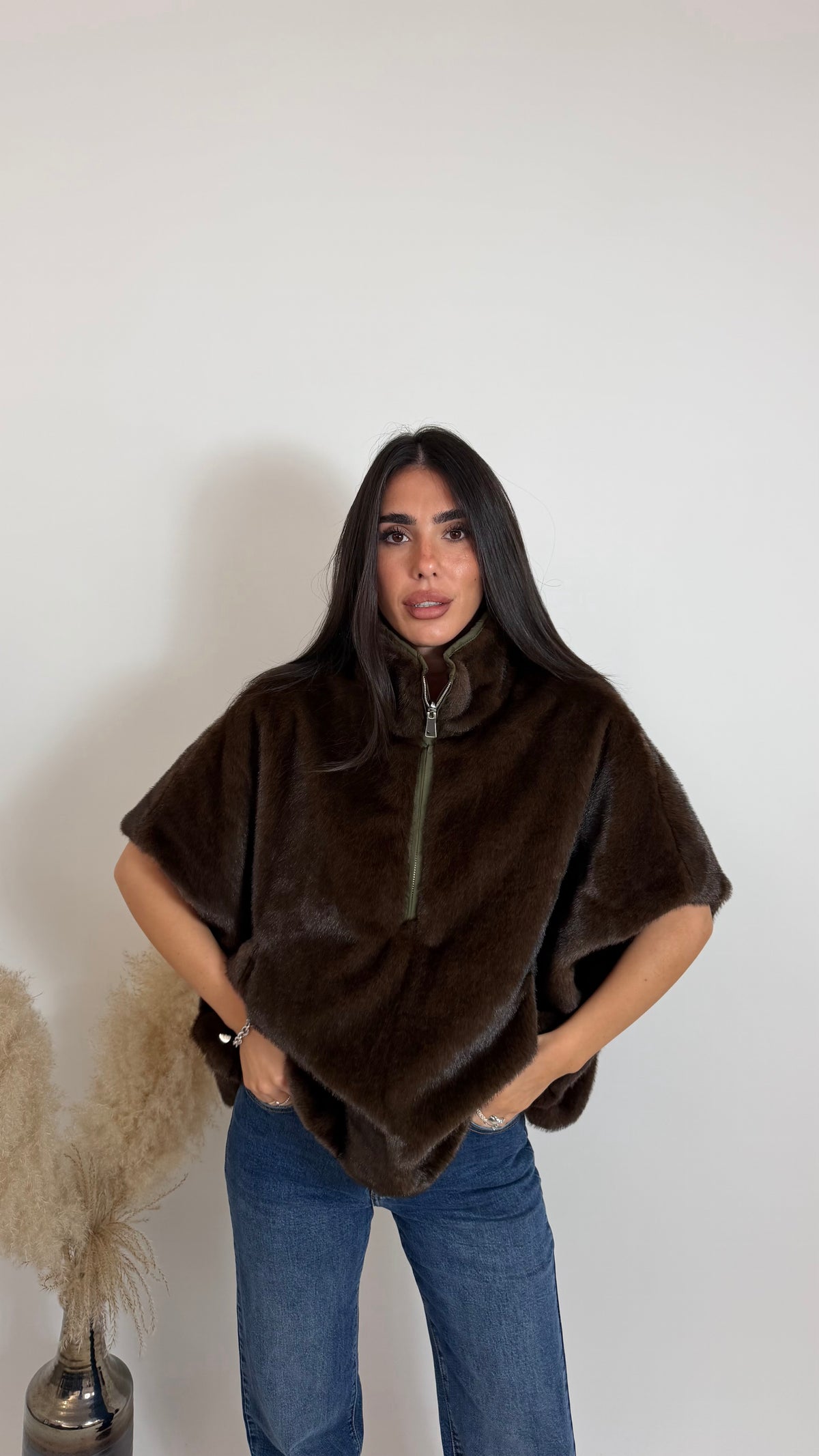 Poncho Fur Double Face