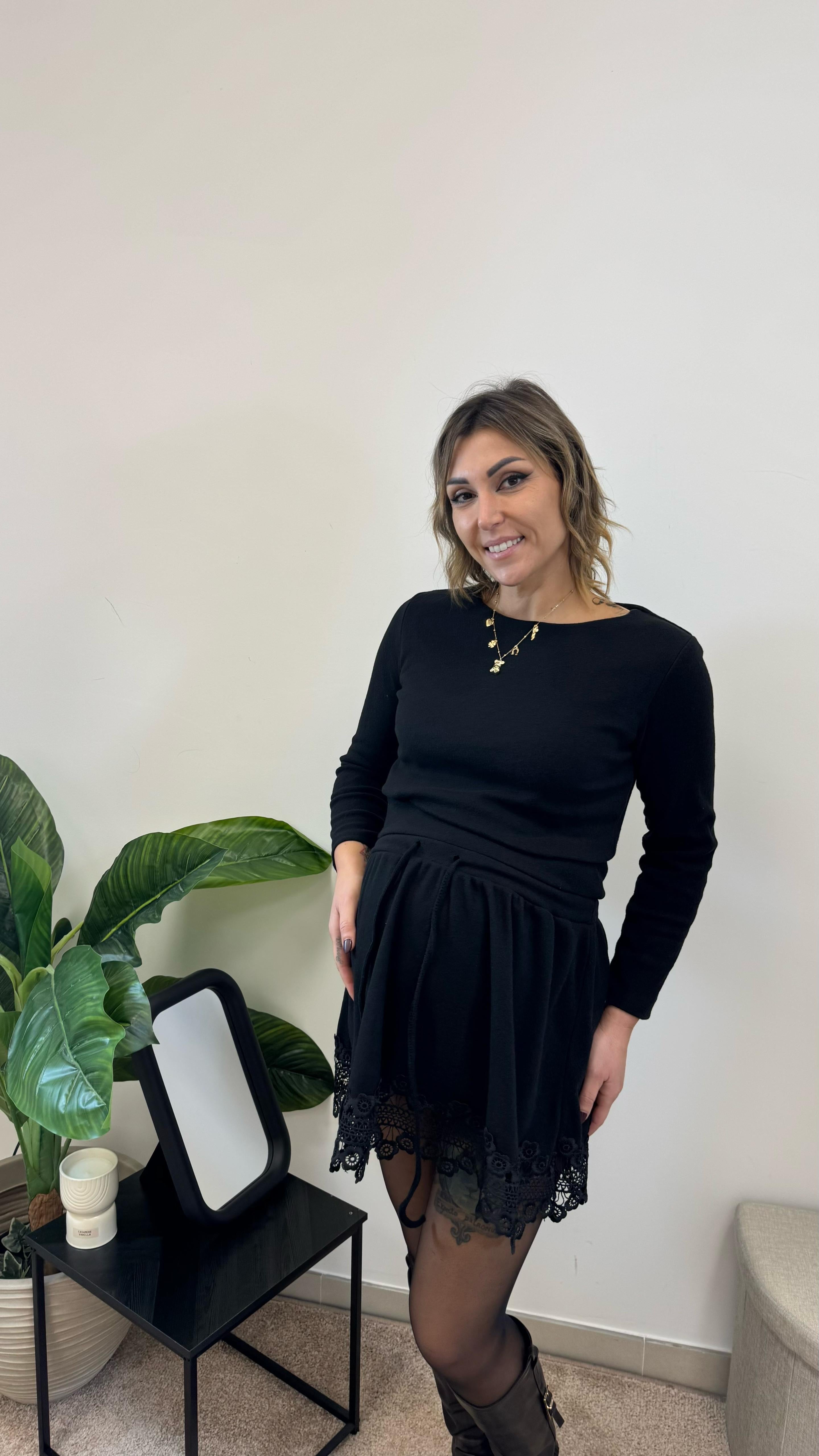 Abito Lace Comfort Nero