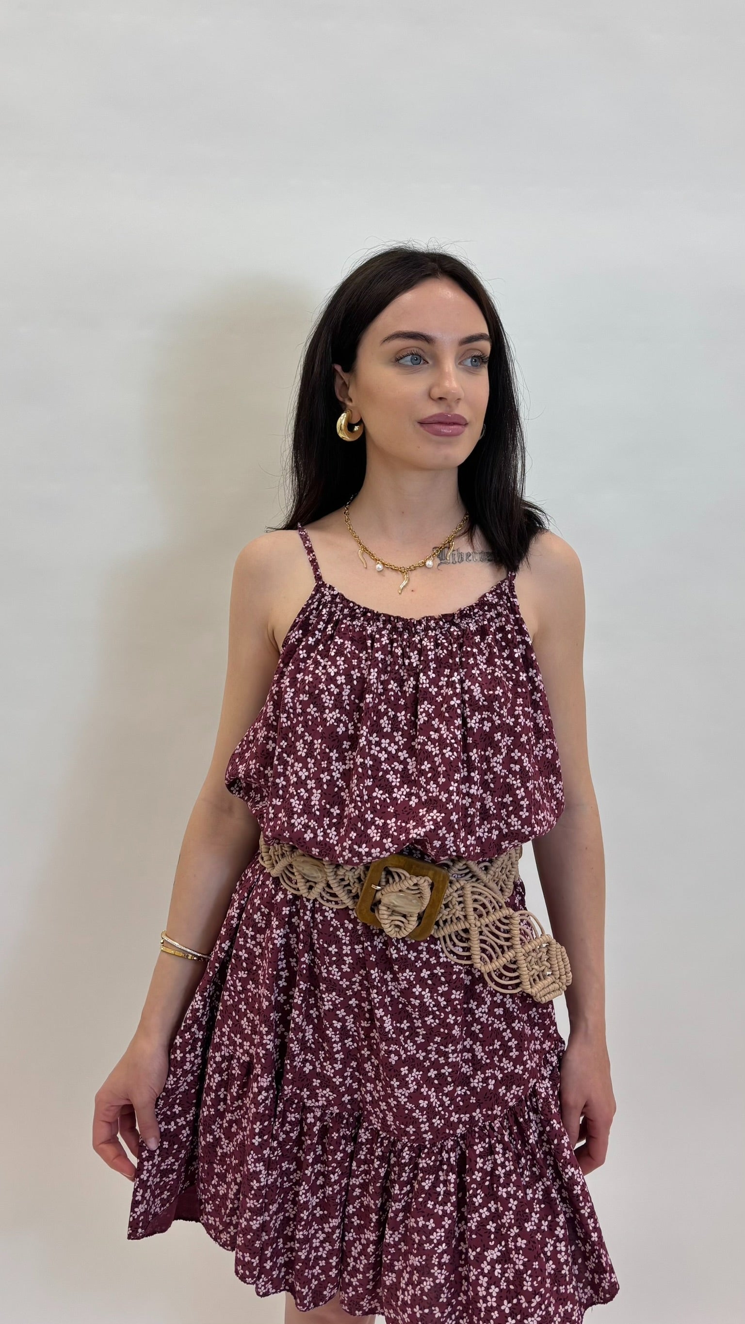 Mini Dress Bloom Rosso India