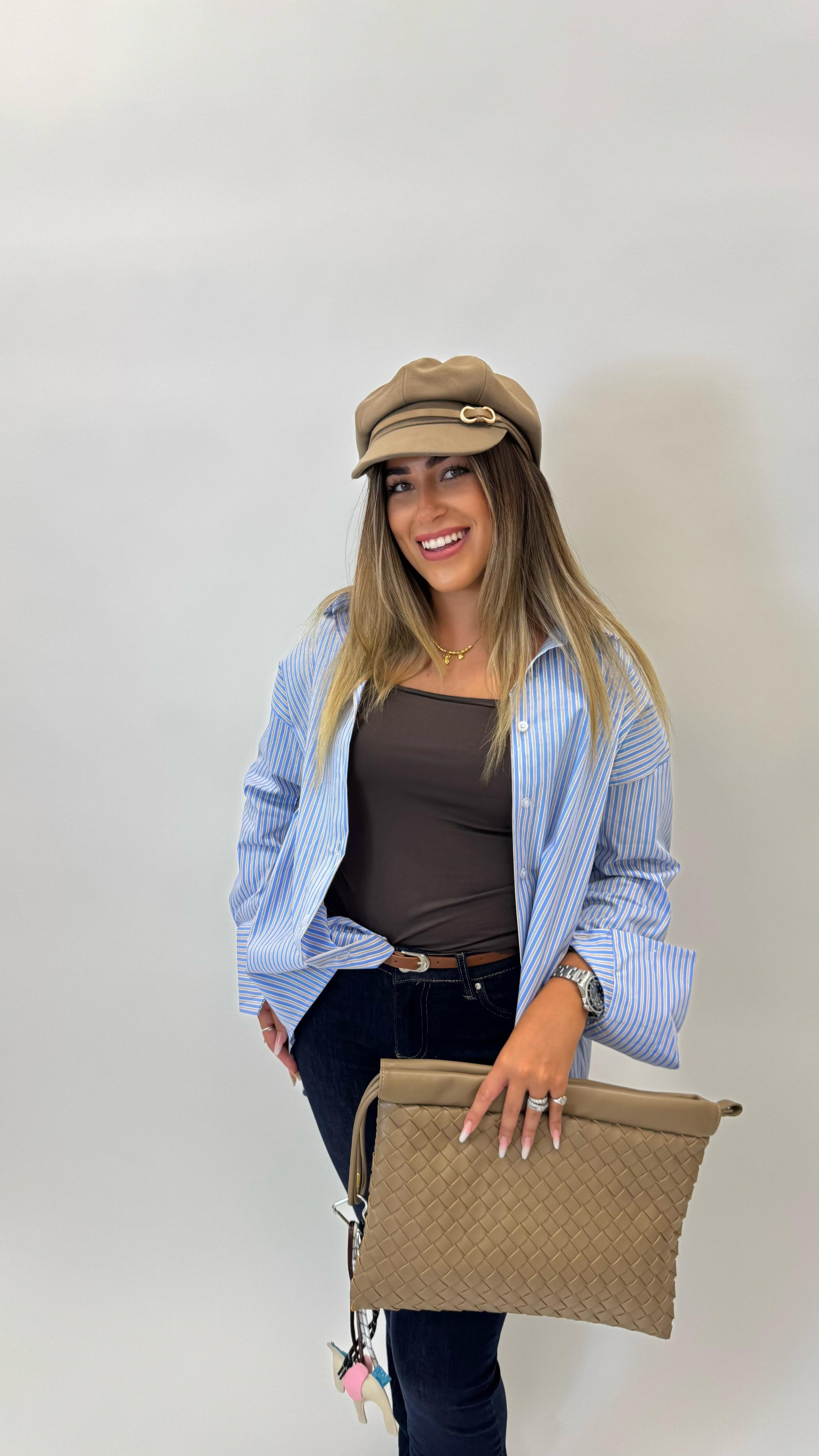 Camicia Stripes Celeste