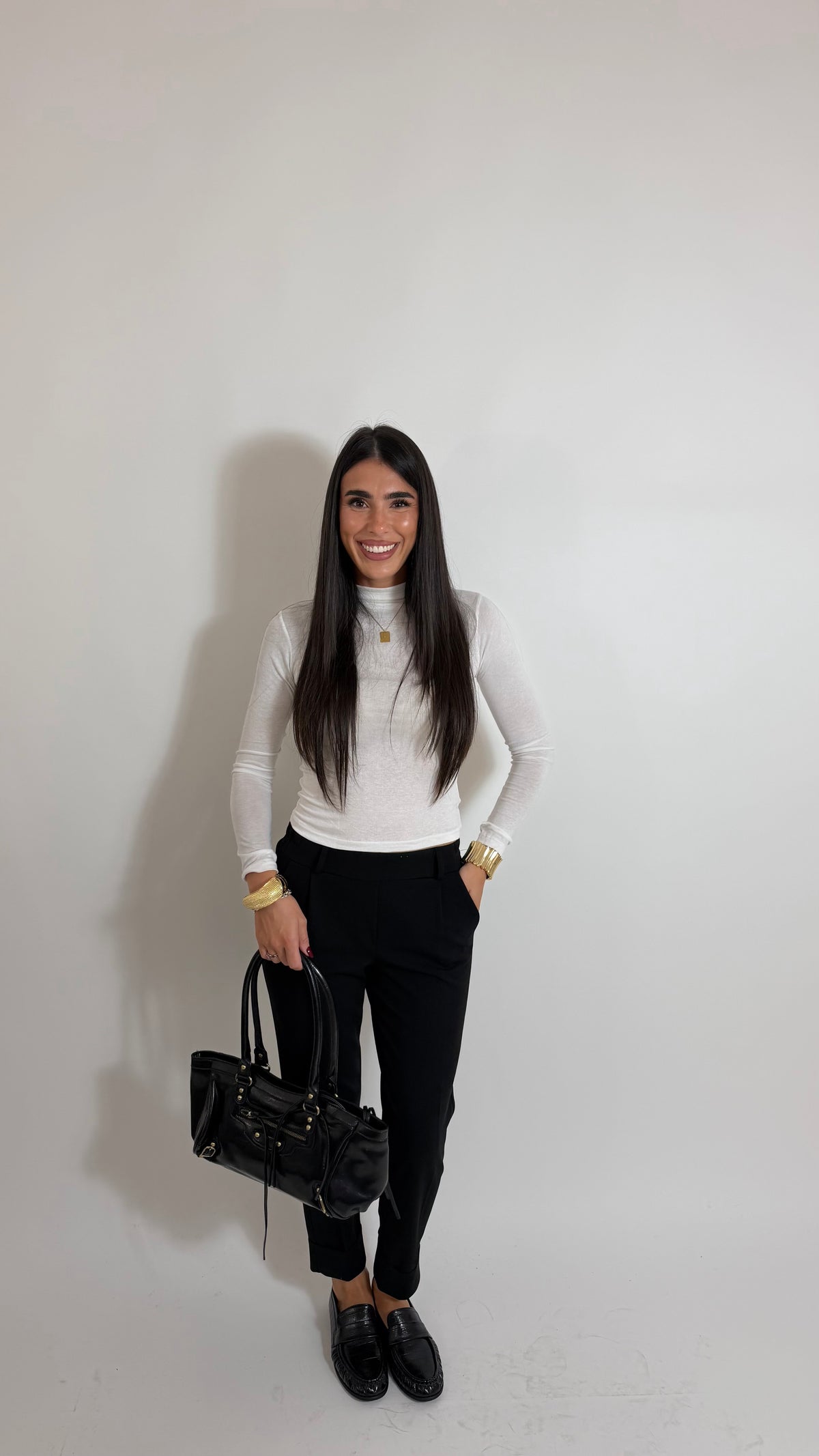 Pantalone Hide Cuff Nero
