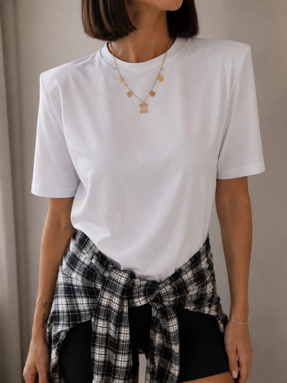 T-shirt con Spalline Bianca