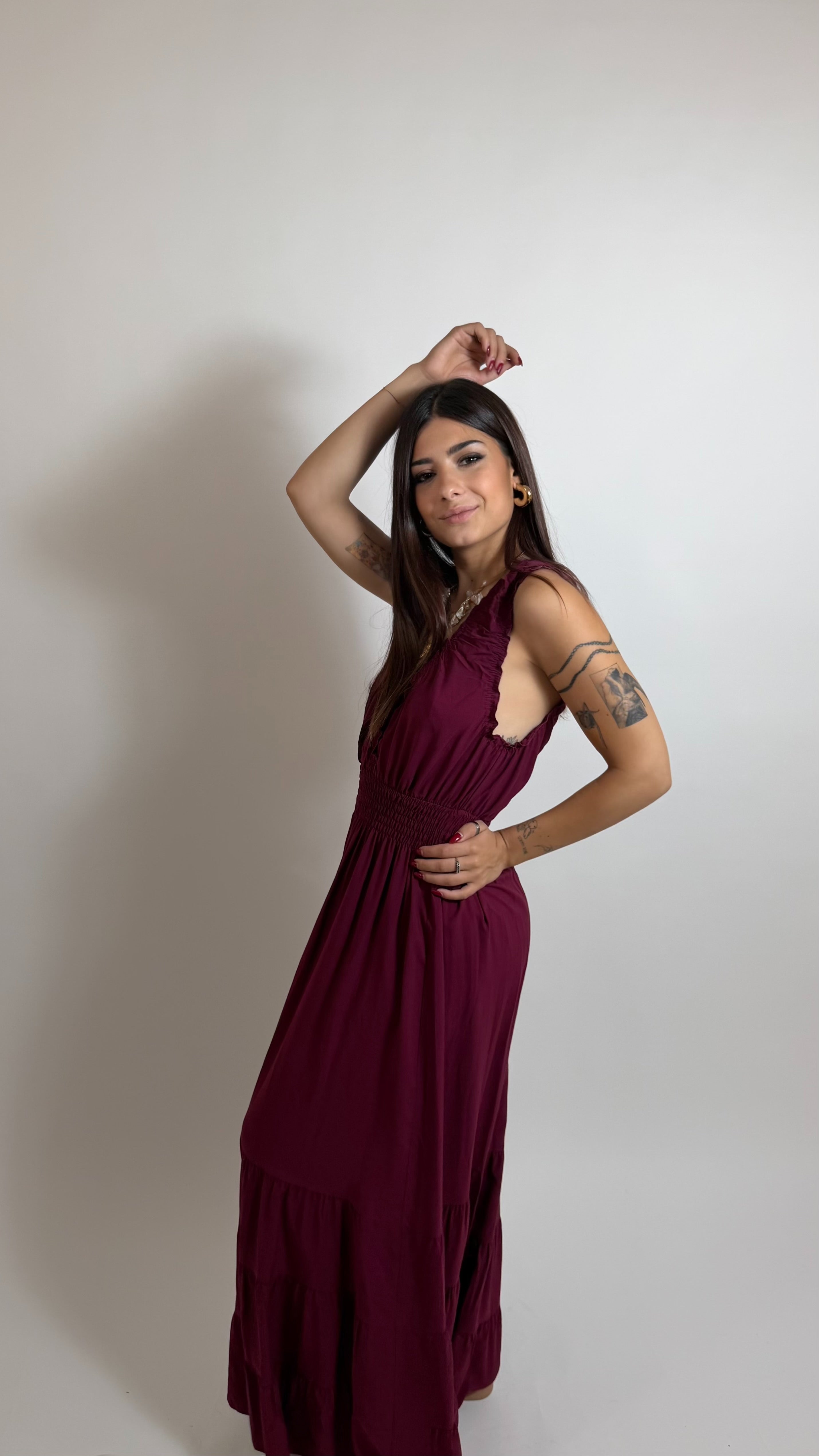 Abito Romance Bordeaux