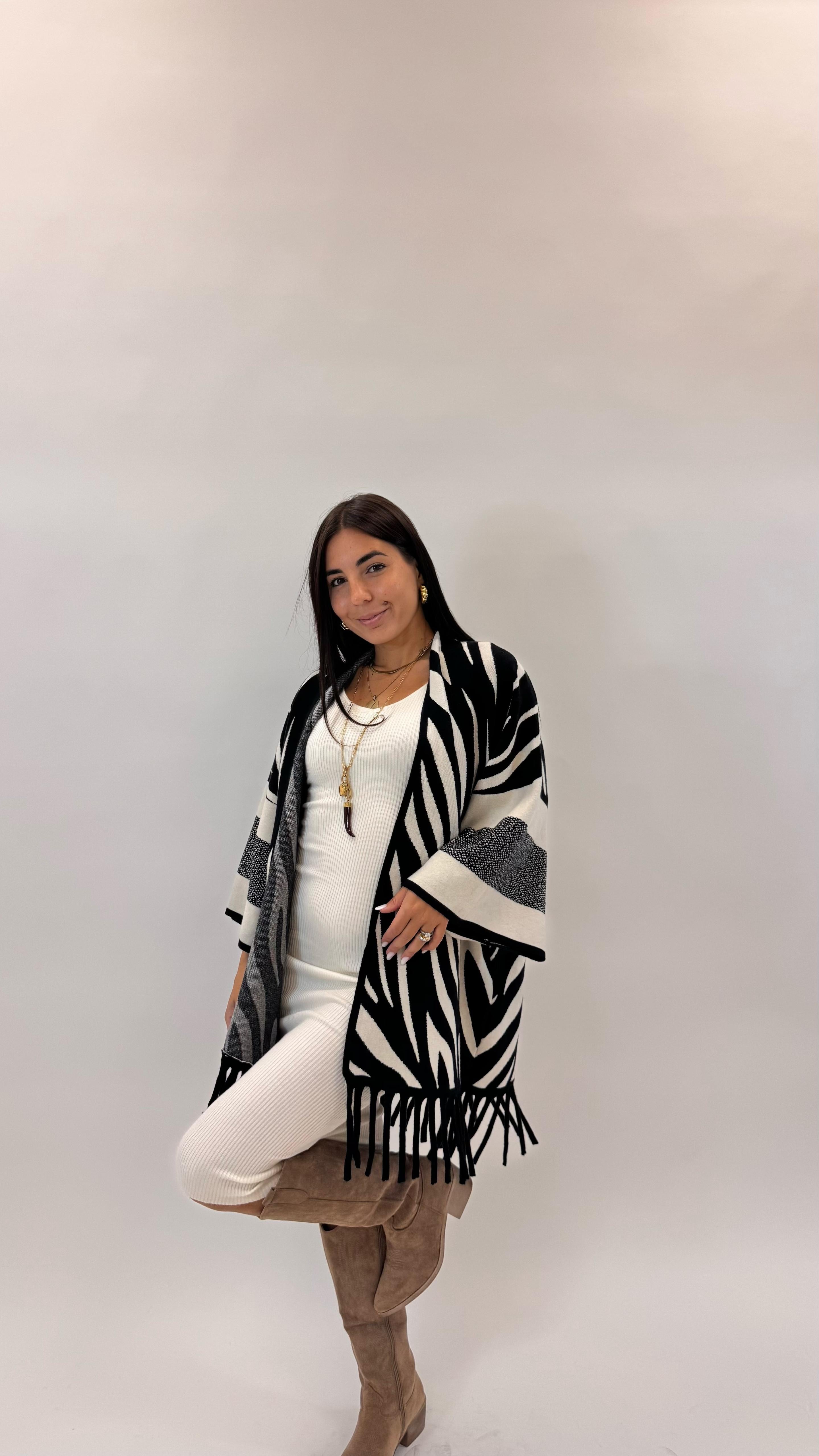 Cardigan Over Top Quality Zebra