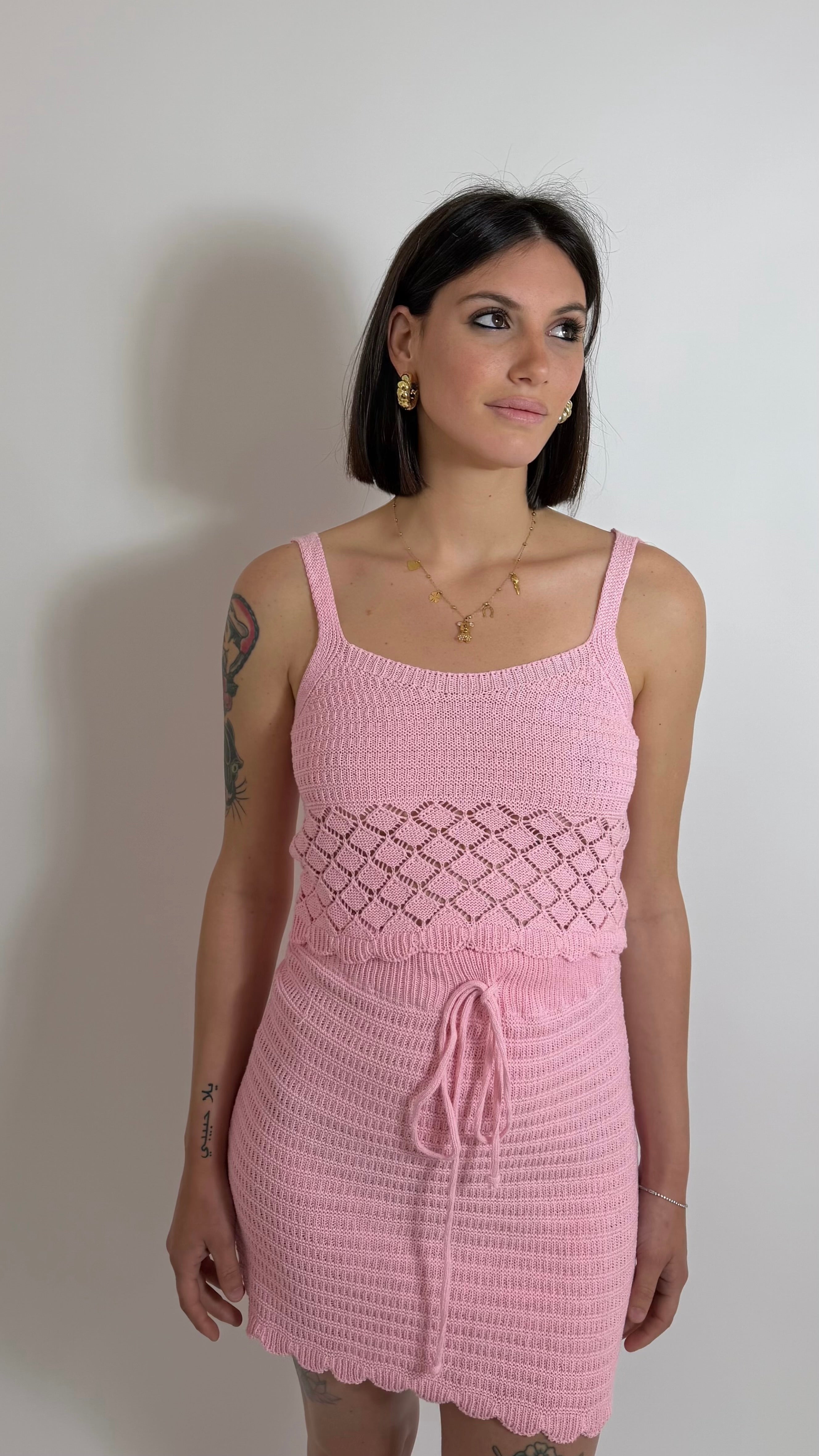 Amalfi Crochet Set Rosa