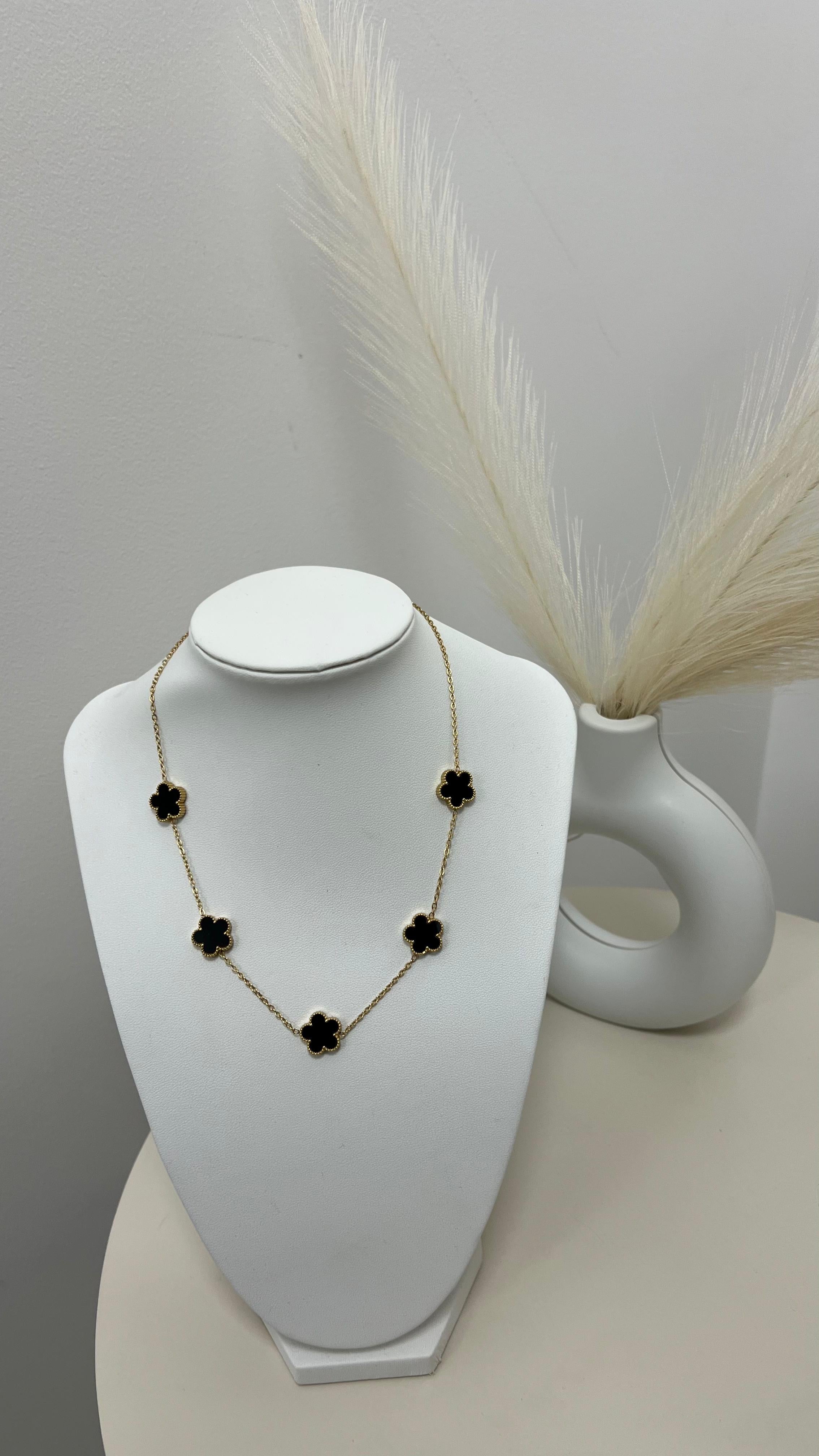 Collana Flowers Black
