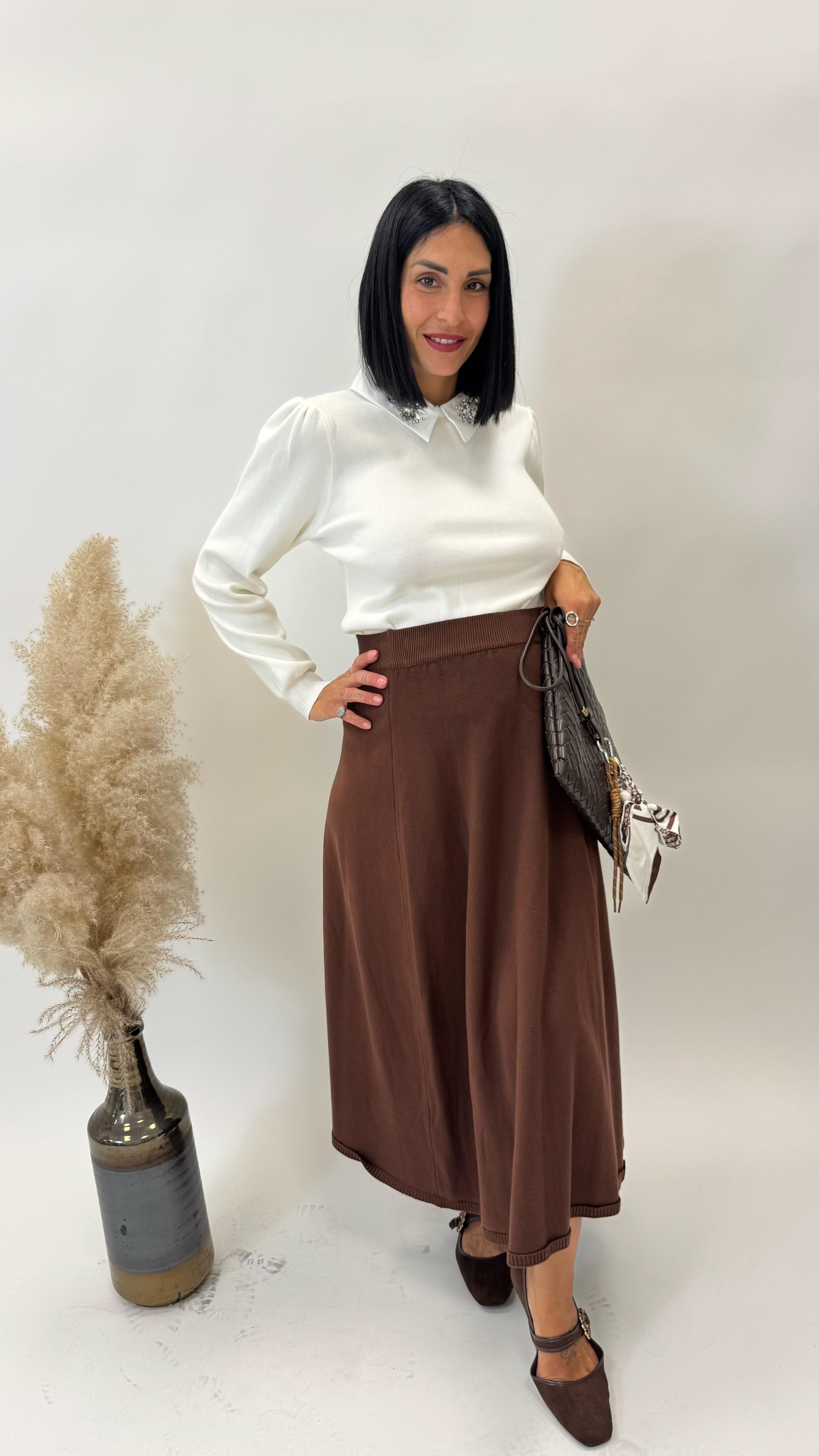 Longuette in Maglia Morbida Choco