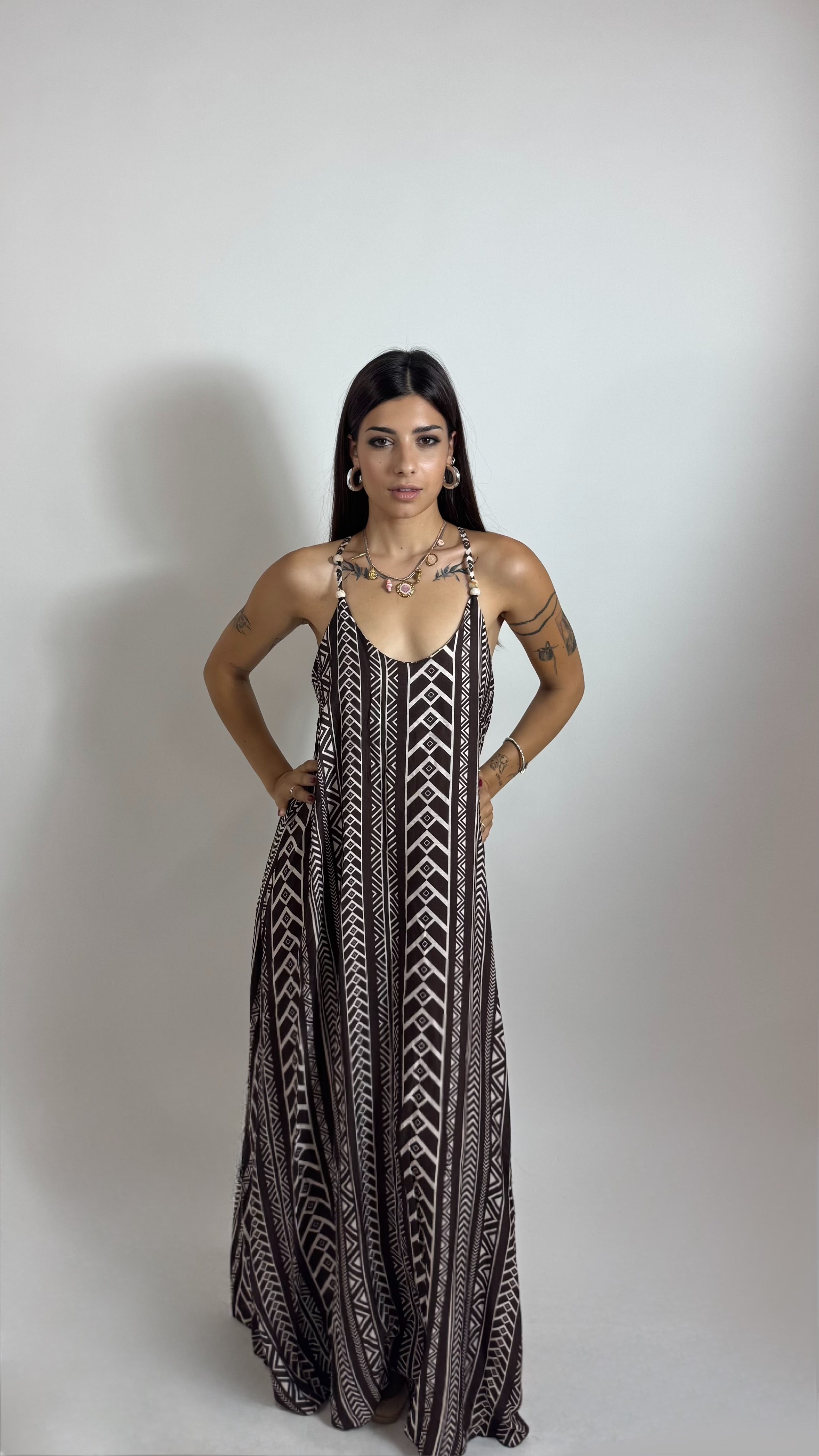 Maxi Dress Tribal Moka/Burro