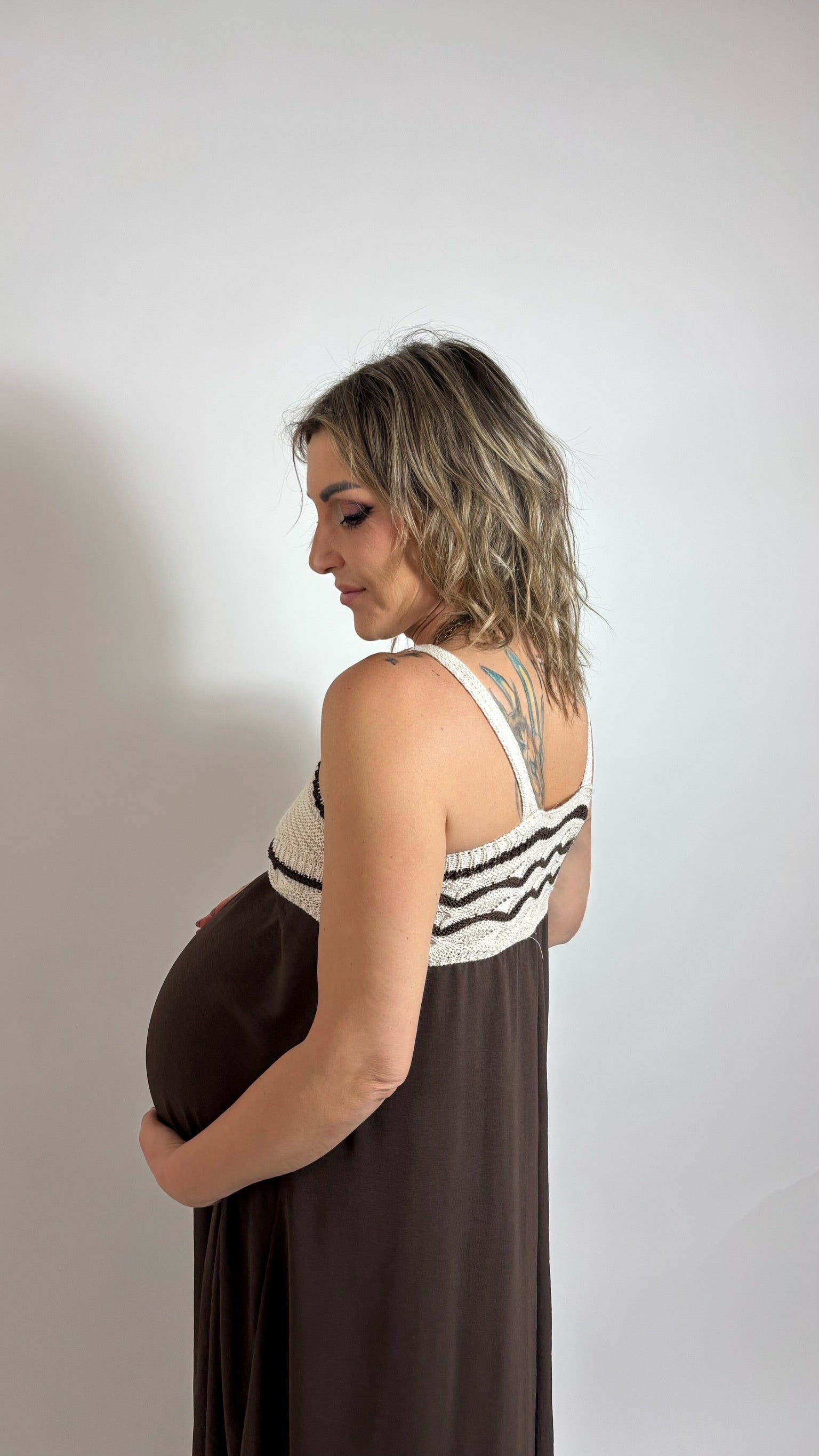 Maxi Dress Crochet Chic Moka